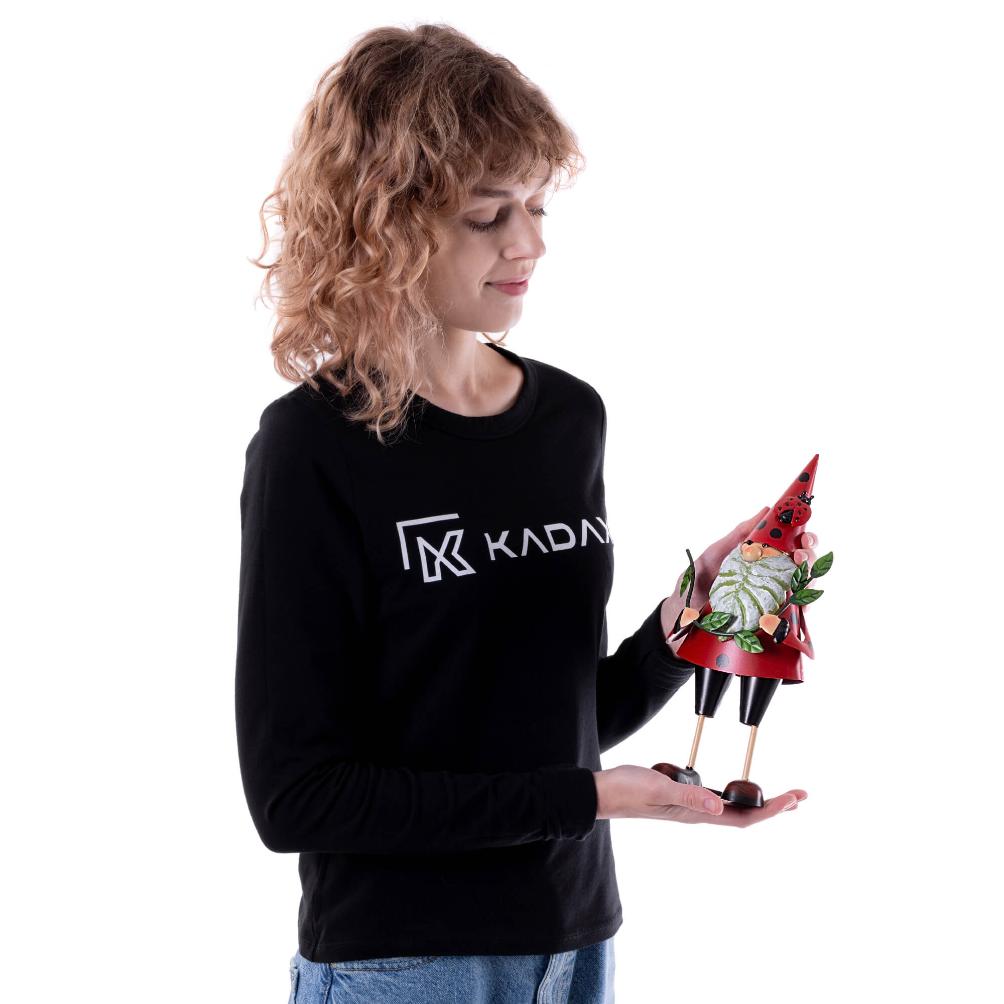 Figura ogrodowa Esson krasnal czerwony stalowa 30 cm