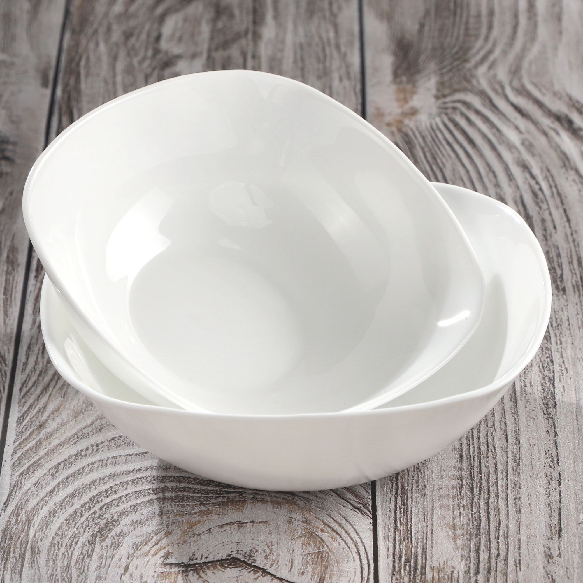 Salaterka szklana biała 17 cm, 3 szt.