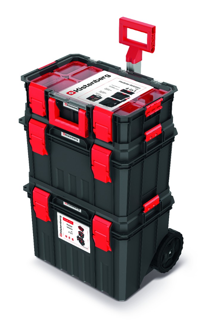 KISTENBERG Zestaw Skrzyń narzędziowych Modular Solution 4w1 B - KMSS553585B - czarny