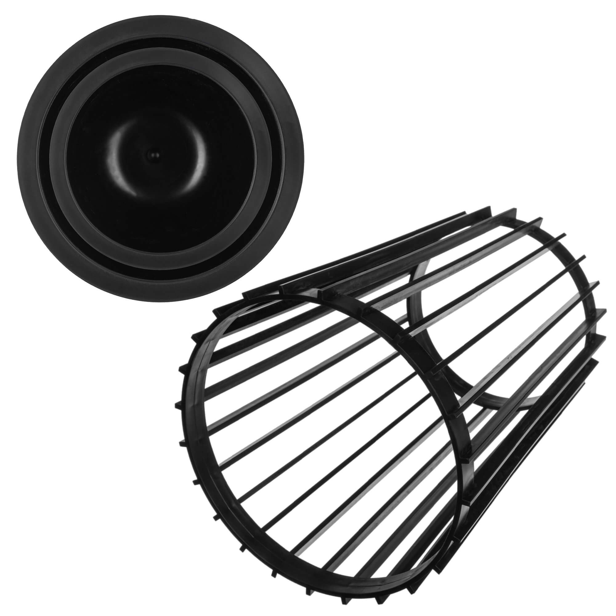 Kwietnik dwustronny Aytre 40 cm czarny + 2 wkłady