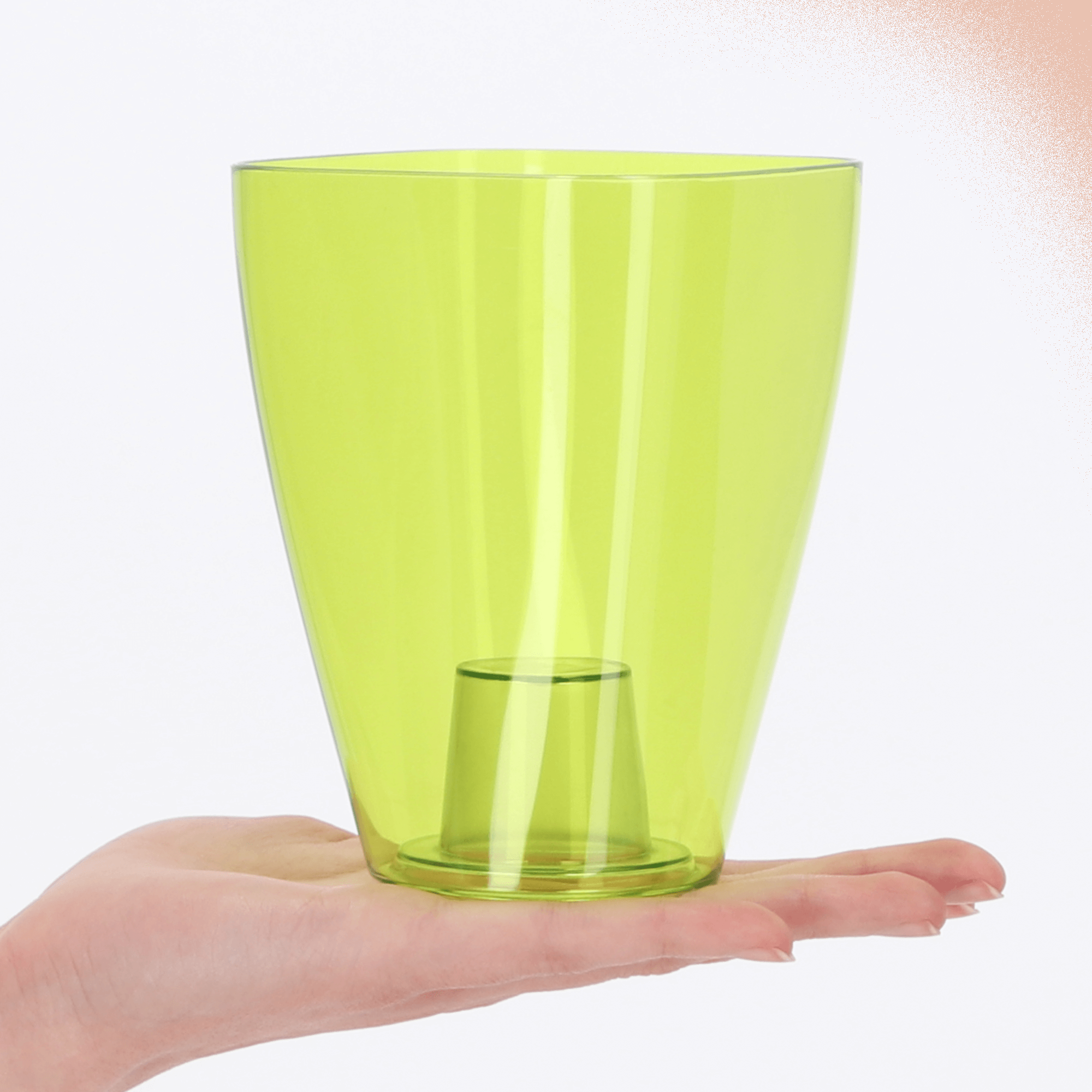 Doniczka kwadratowa Menfi 9 cm, zielona