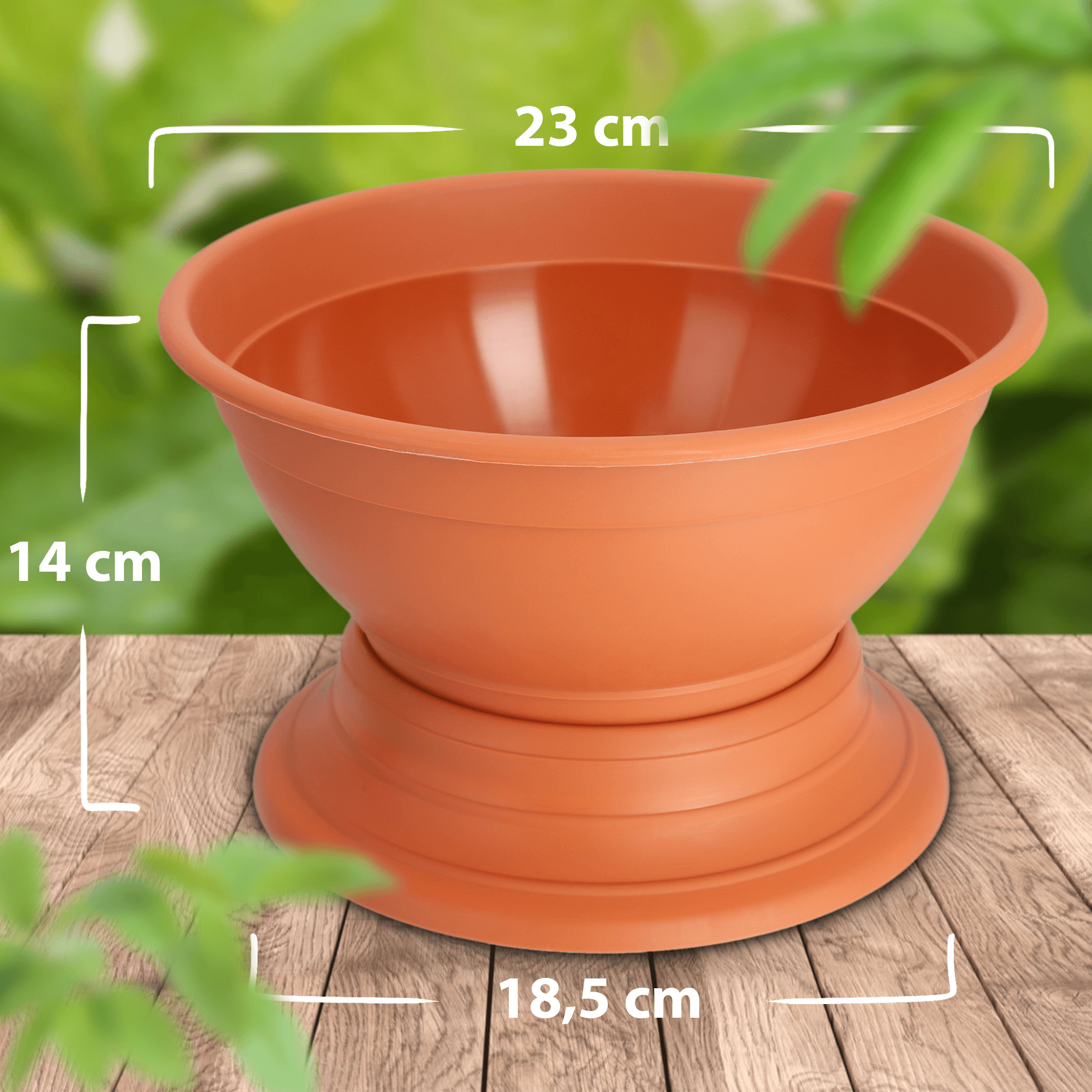 Misa cmentarna Ulmi na kwiaty 22 cm, terakota