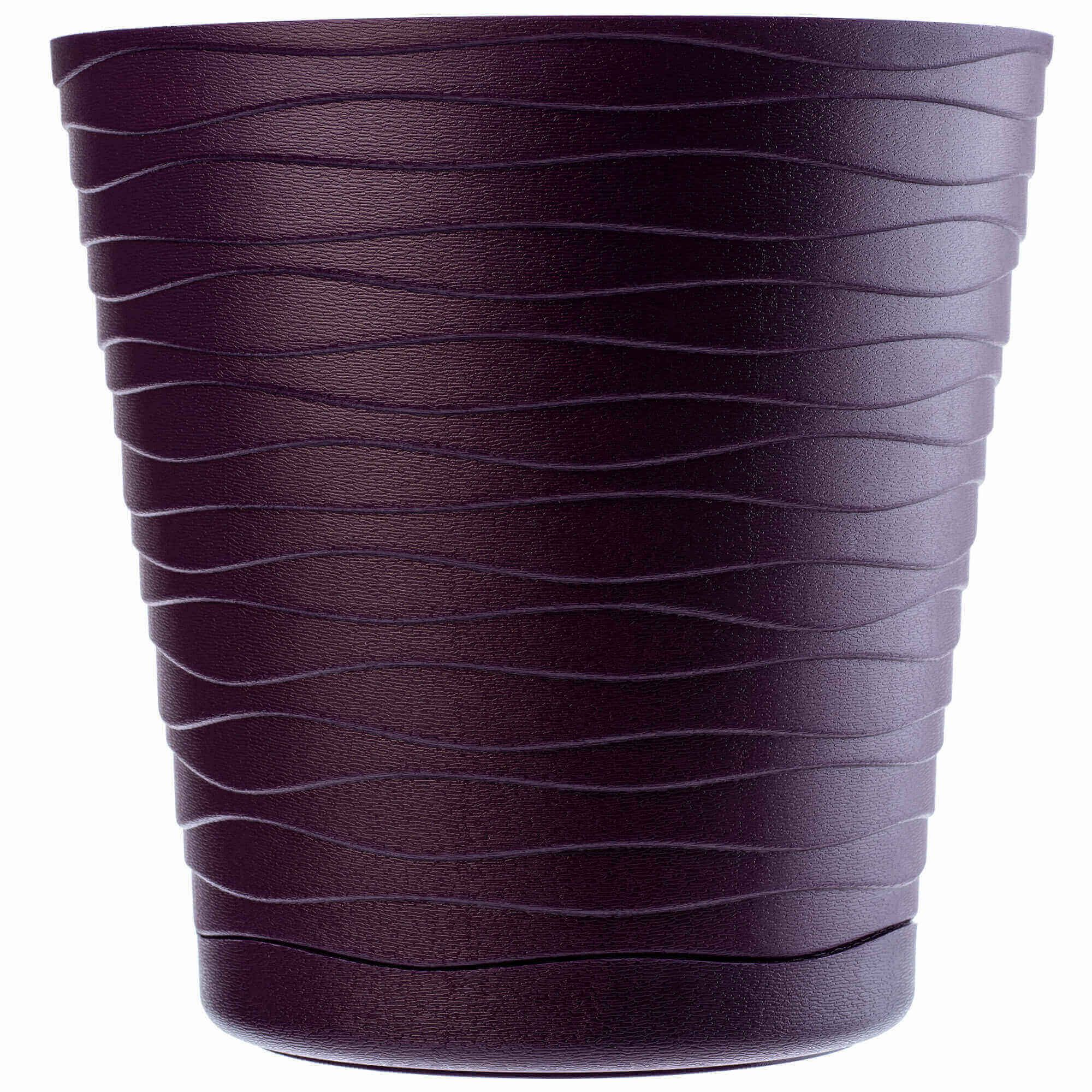 Doniczka z podstawką Greve 13 cm, śliwkowa