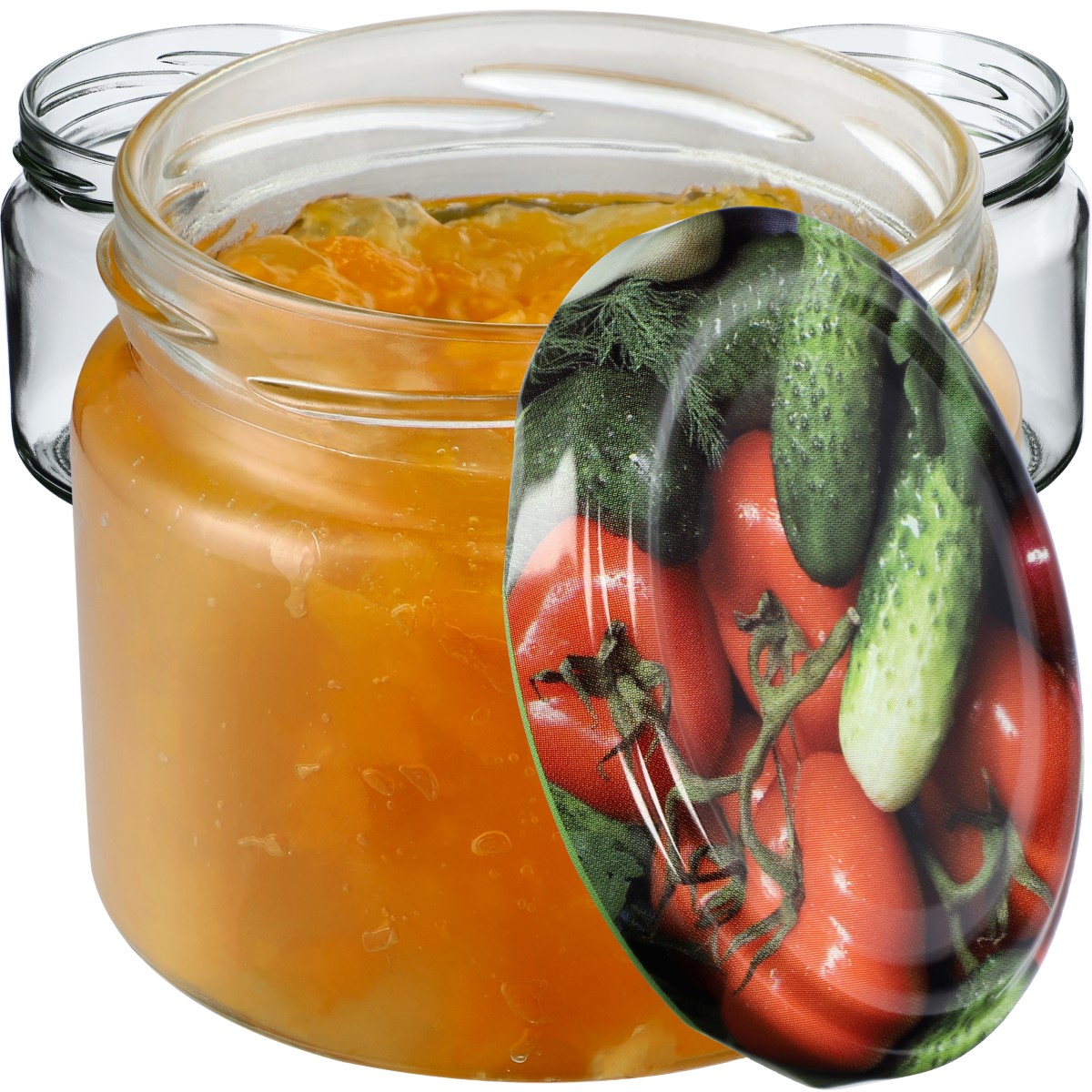 Słoiki na przetwory Sonka 330ml 100szt fi 82 mm + wieczka "Warzywa"
