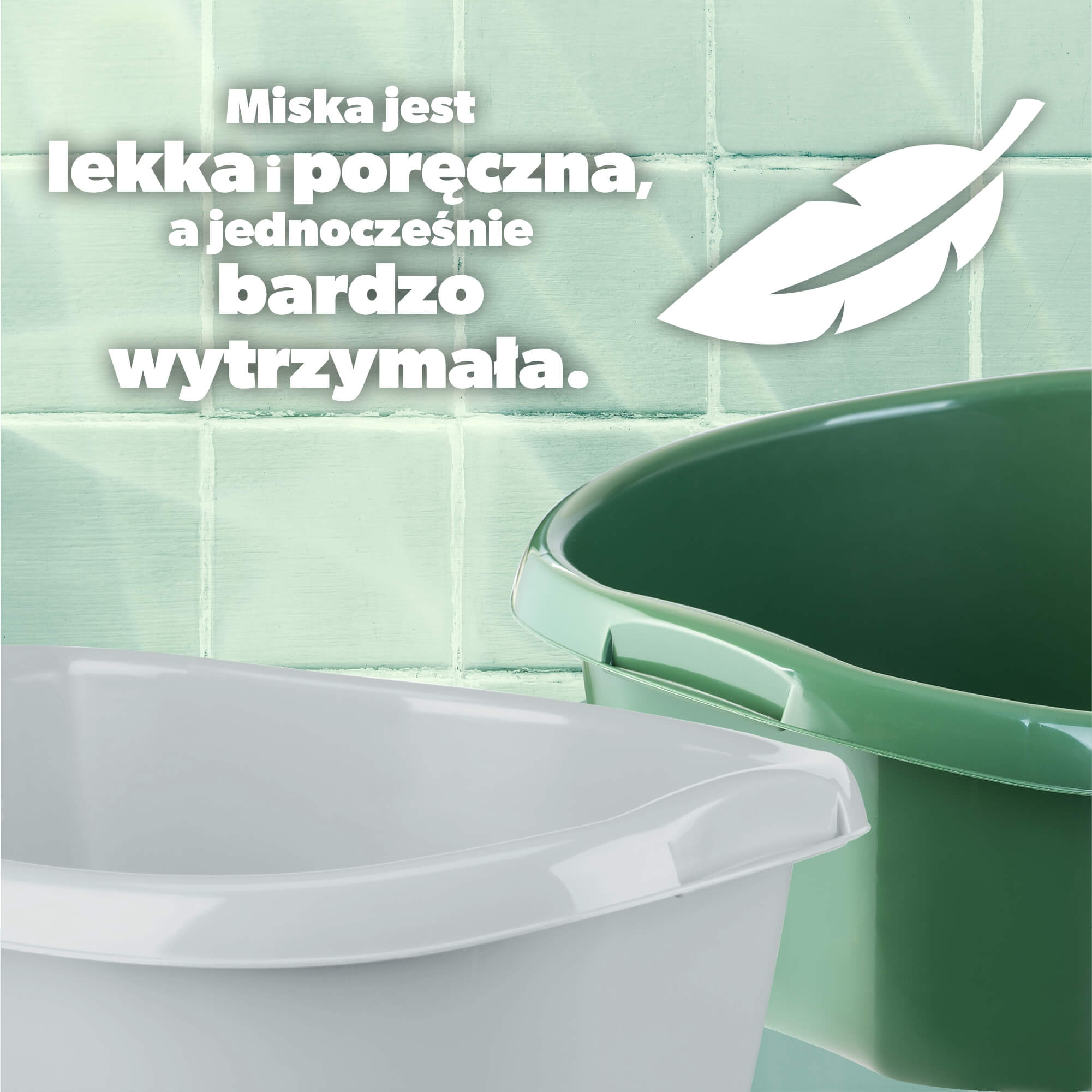 Miednica plastikowa z uchwytami 30L, szara