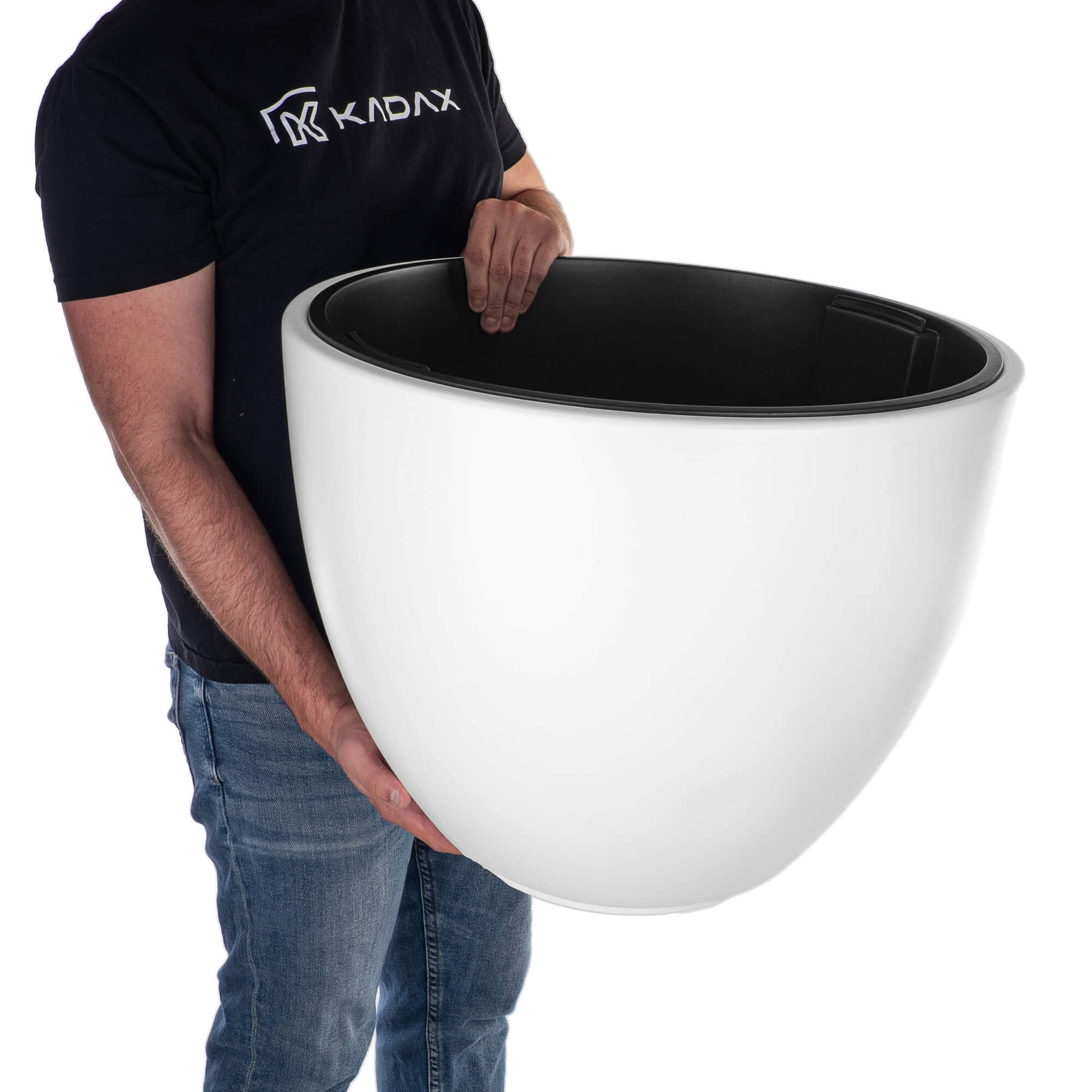 Doniczka z wkładem Piniere 58.5 x 43.5 cm biała