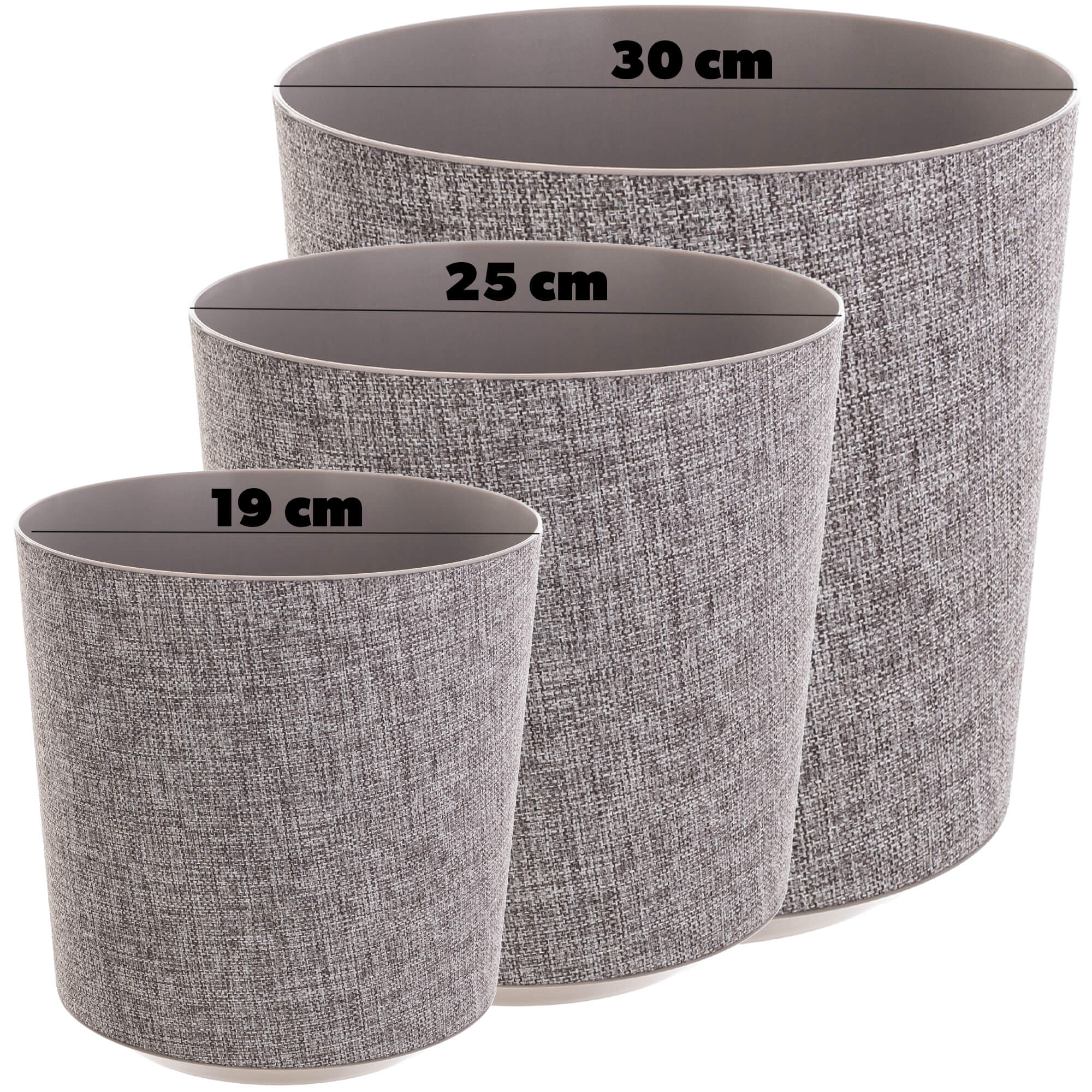 Doniczka osłonka Pebris 25cm taupe