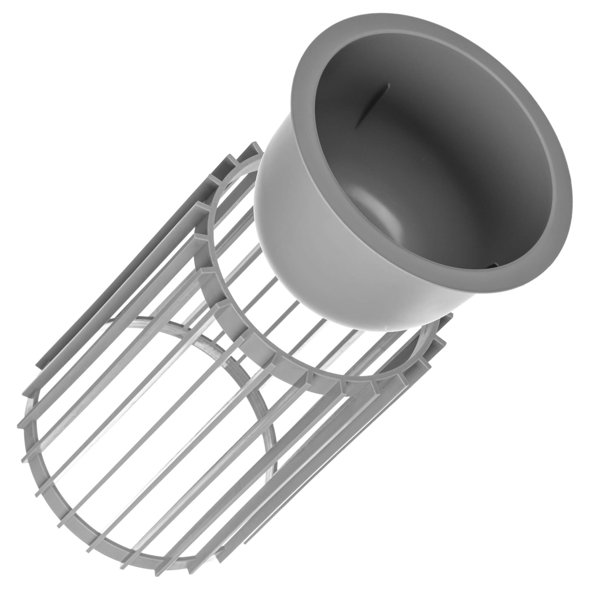 Kwietnik dwustronny Aytre 40 cm platynowy + wkład
