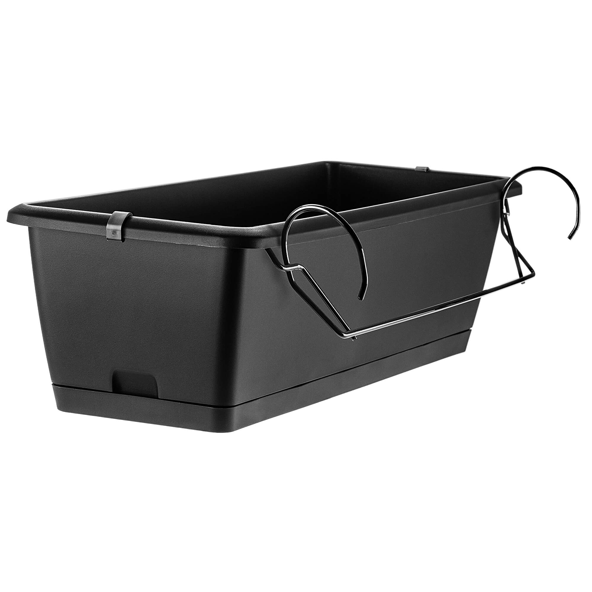 Skrzynka balkonowa Perama 60 cm z uchwytami, antracyt