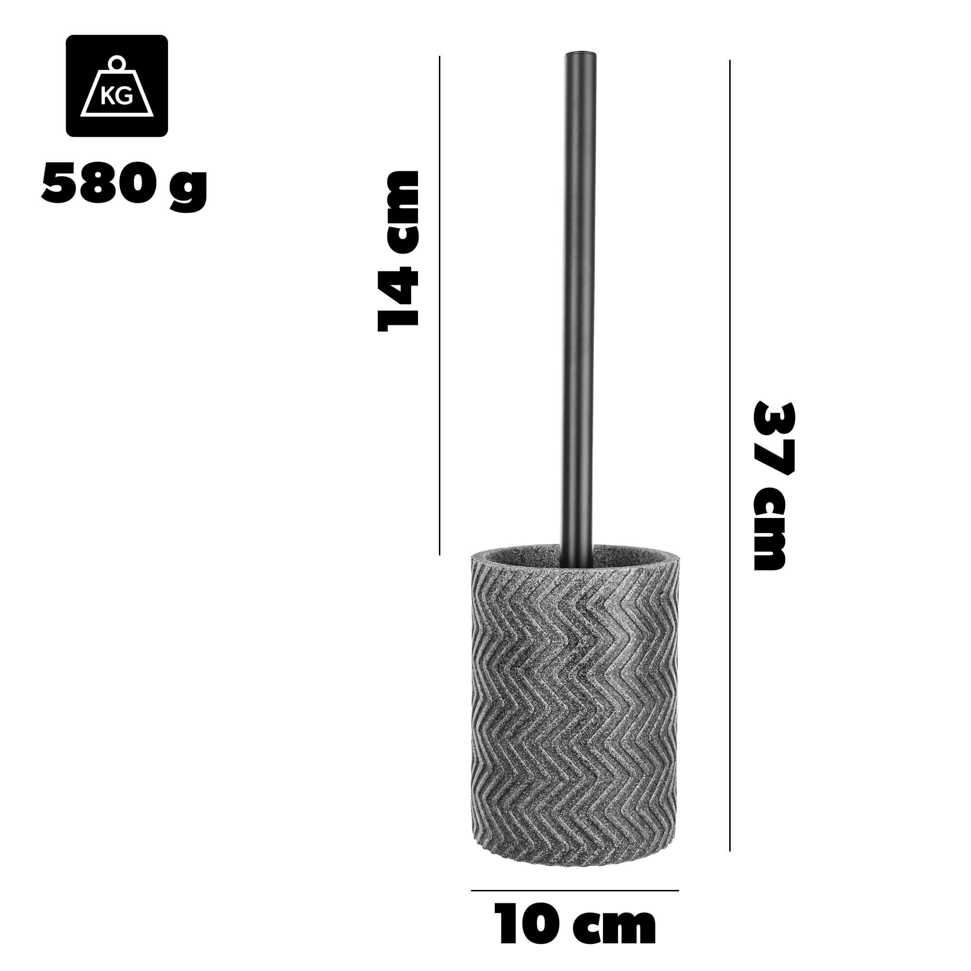 Szczotka do WC Ouge 37 x 10 cm szara