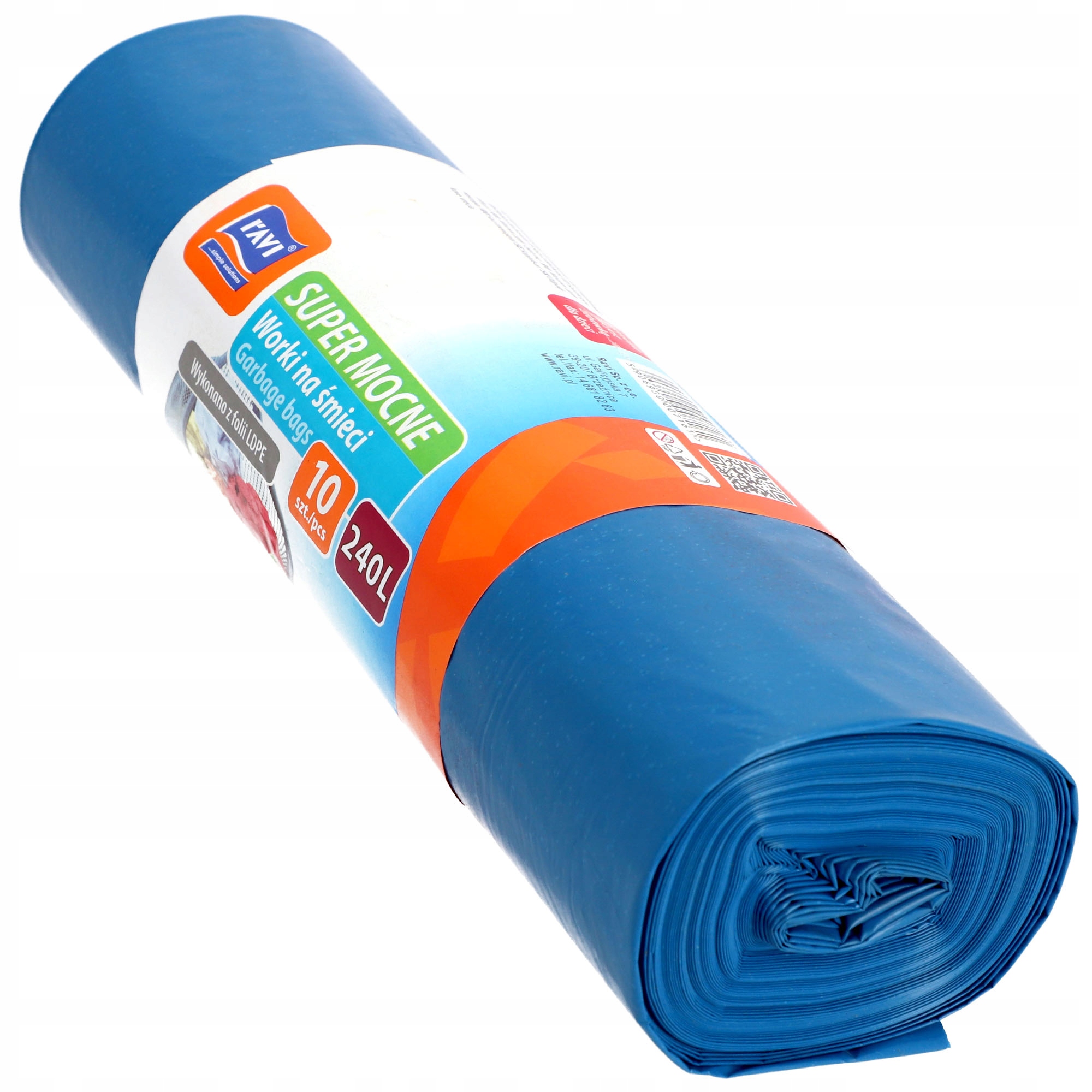 Worki na śmieci Ravi Super Mocne 240L, 10 szt.