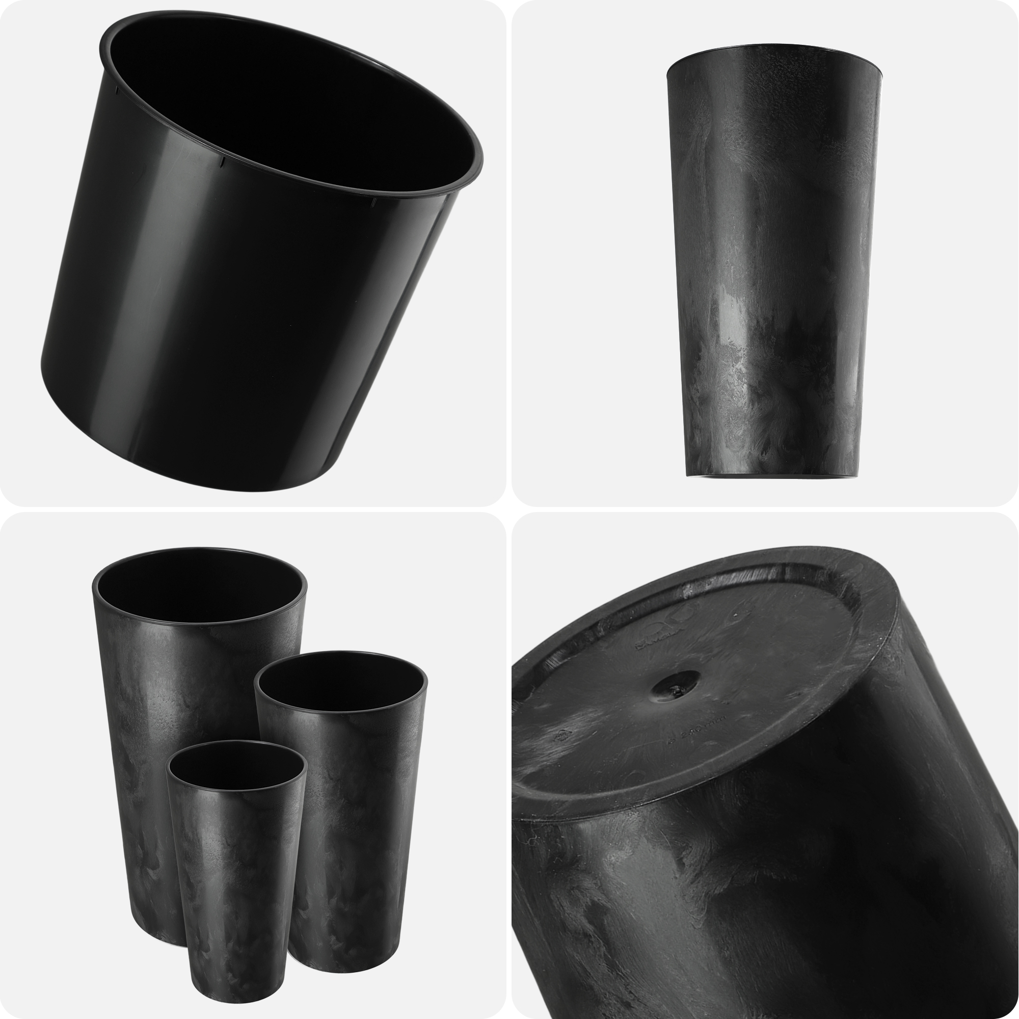 Doniczka na kwiaty Merag 26 cm czarny beton