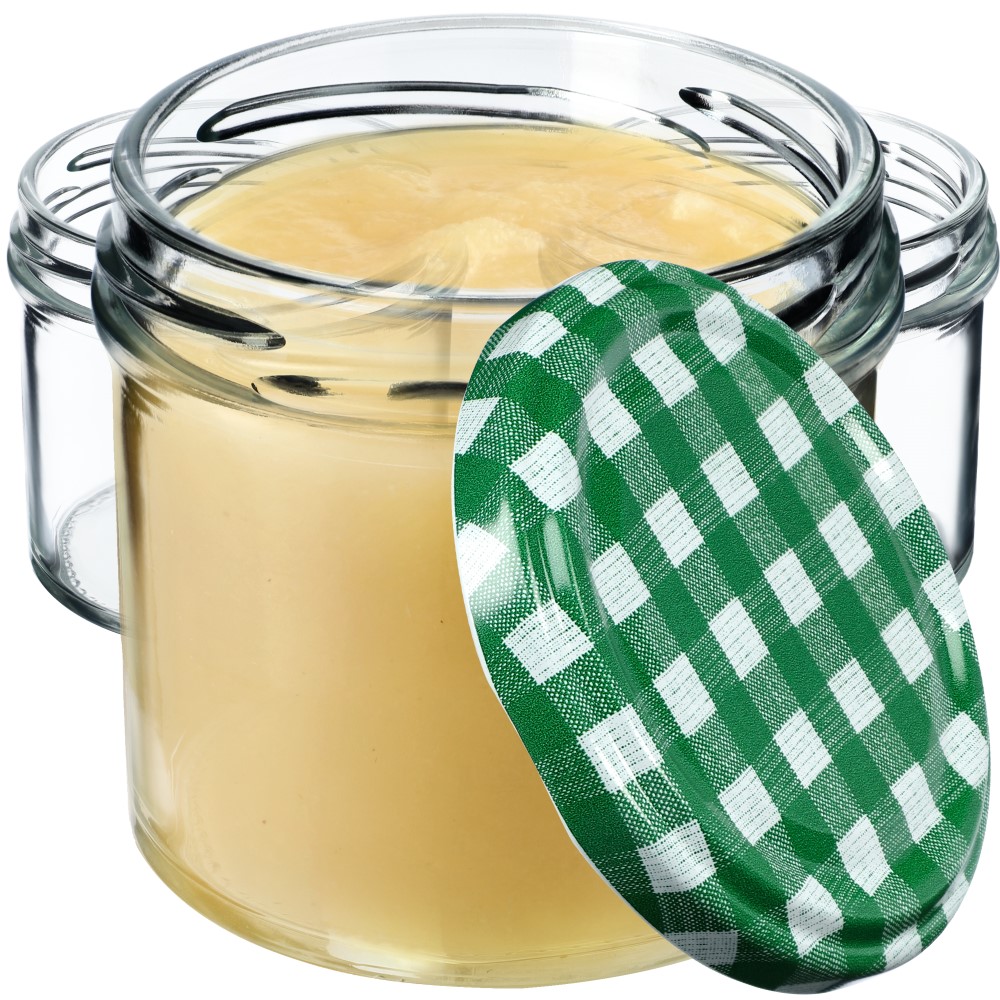 Słoiki Vigo 140ml 100szt fi 66 mm + wieczko "Zielona krata"