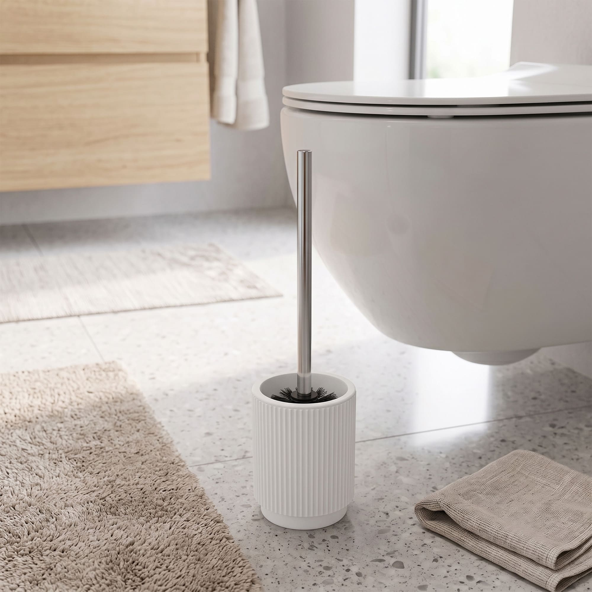 Szczotka do WC Iclon 39.5 x 10.5 cm biała