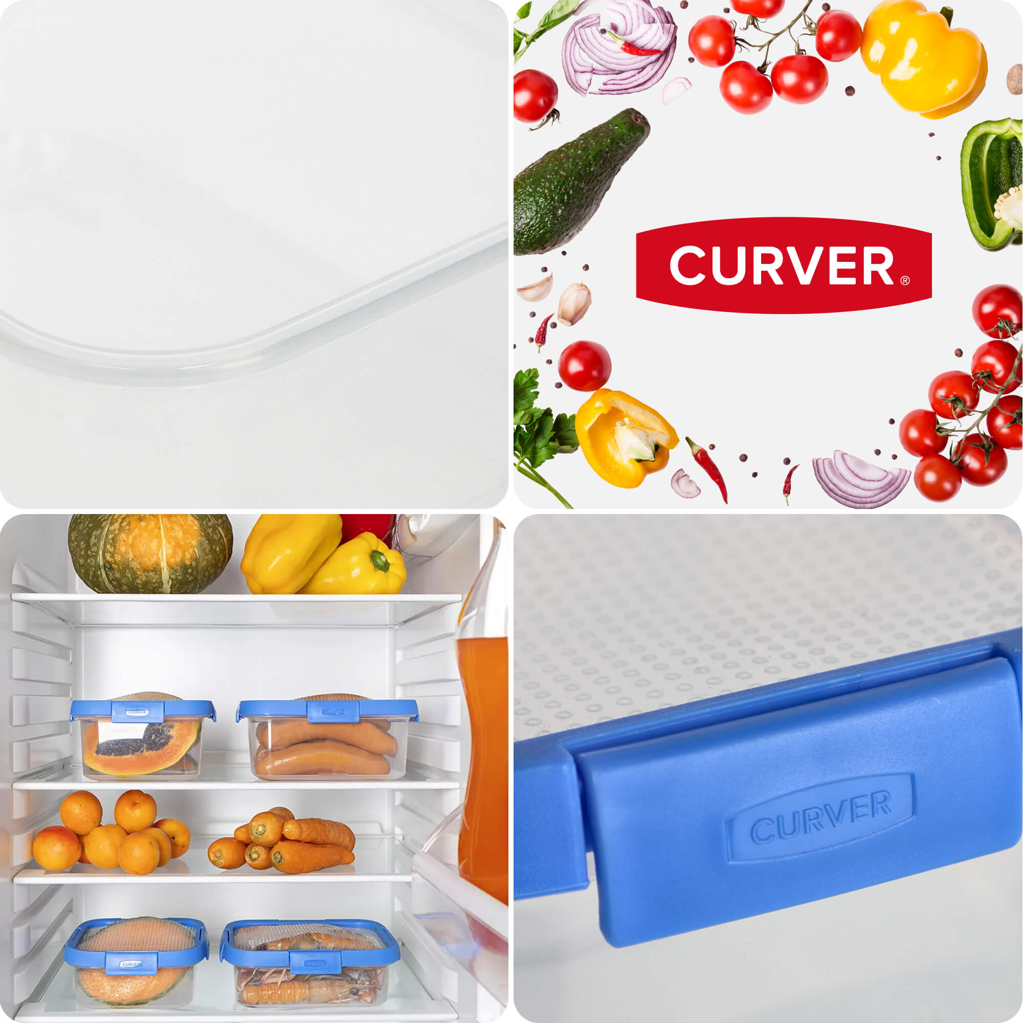 Pojemnik na żywność Curver Smart Flexi 1.1L, niebieski