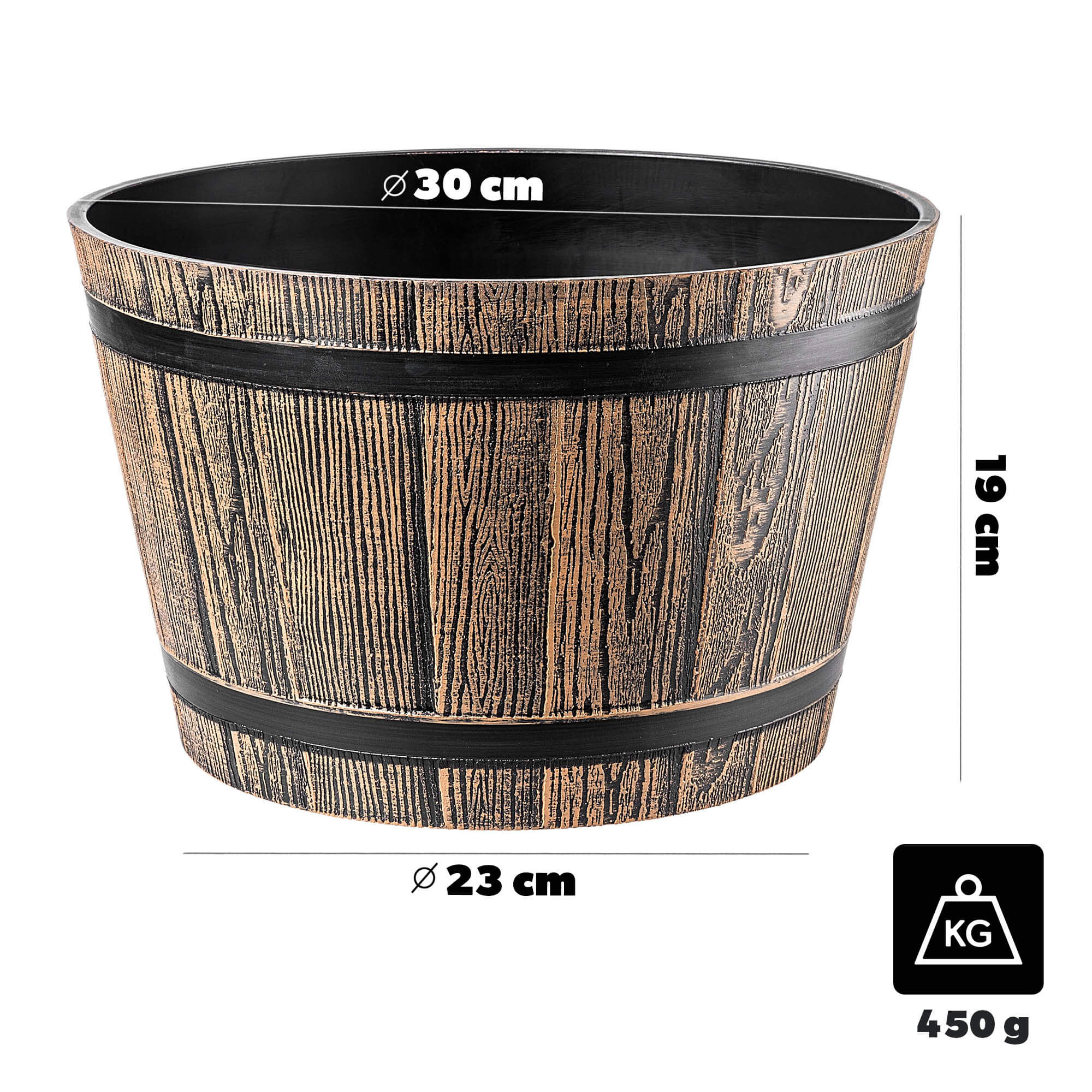 Donica na kwiaty Sori 30 cm mokka