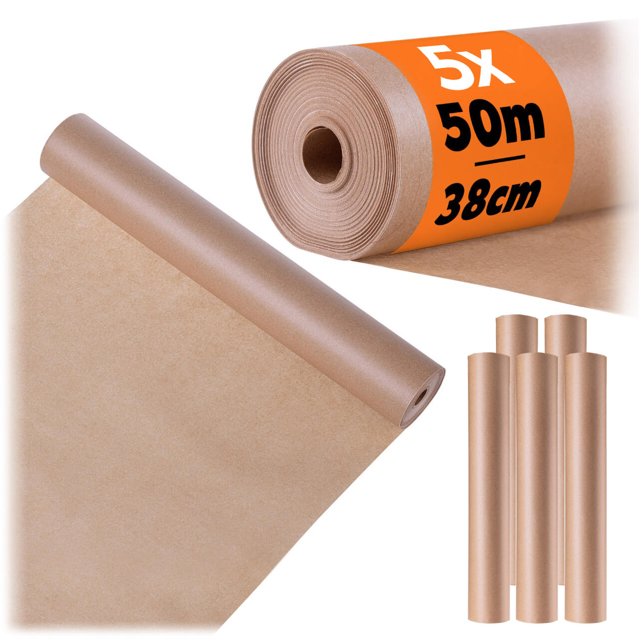 Papier do pieczenia Scuole rolka 38 cm x 50 m brązowy 5 szt.
