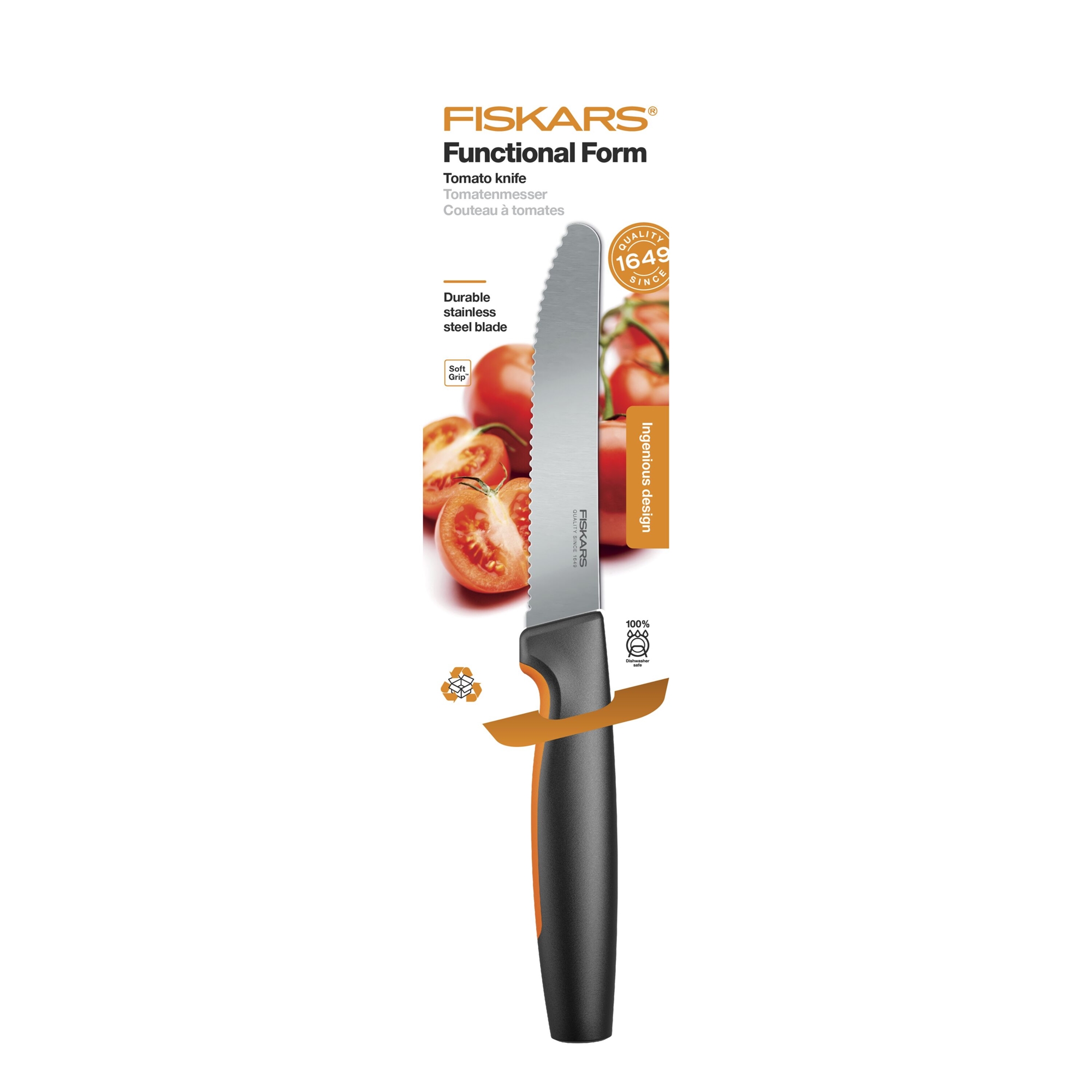 Fiskars 1057543 FF Nóż do pomidorów 11 cm