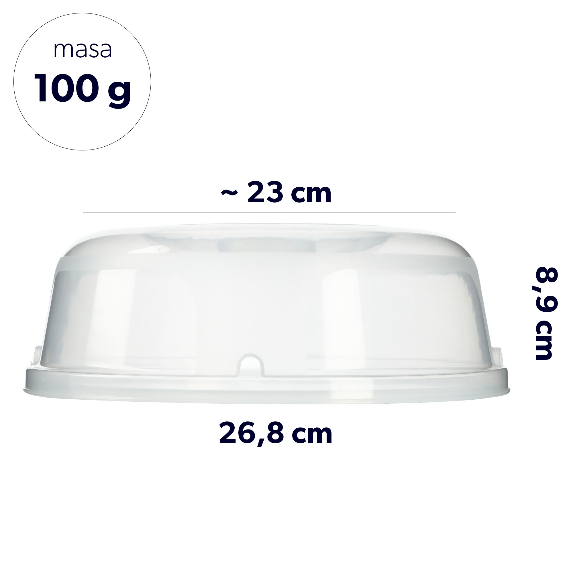 Pokrywka do mikrofali 26,8cm przezroczysty