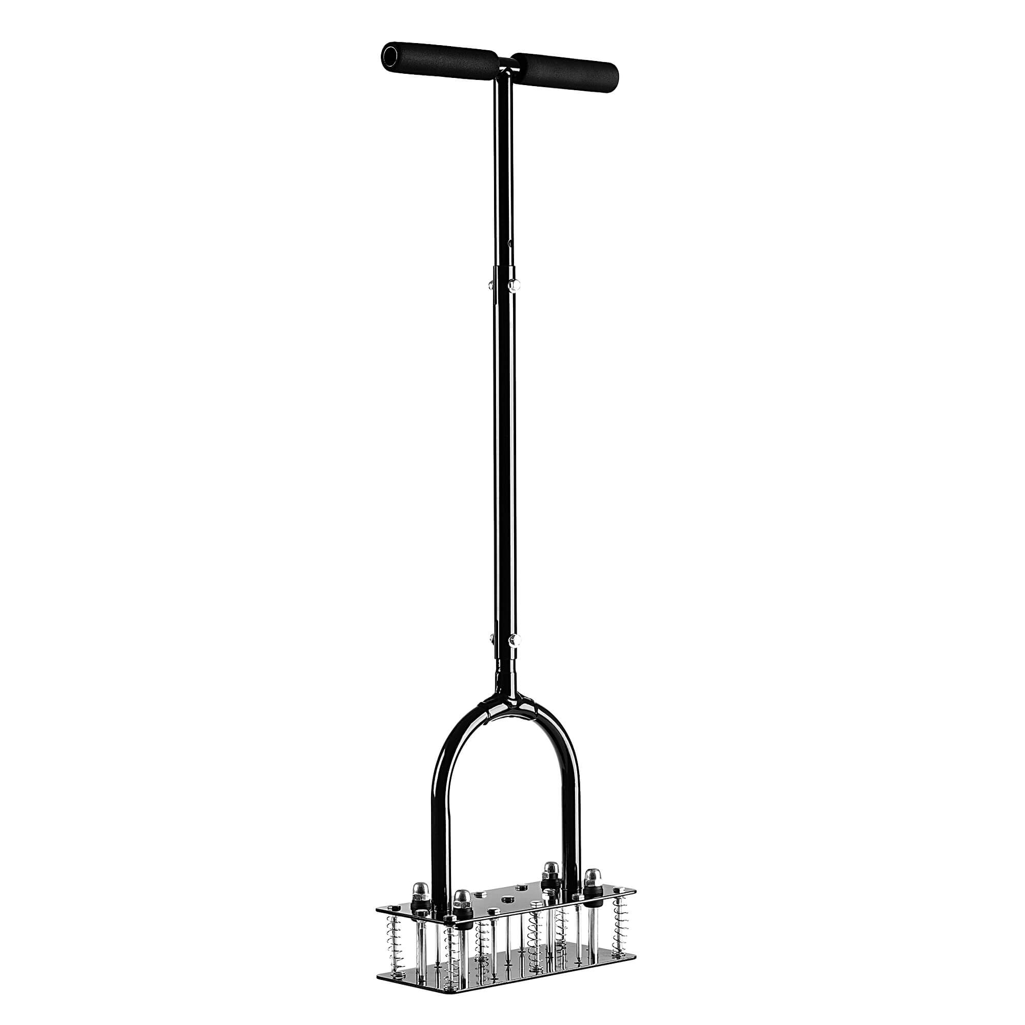 Aerator ręczny sprężynowy Arce z żelaznymi kolcami 84-92 cm czarny