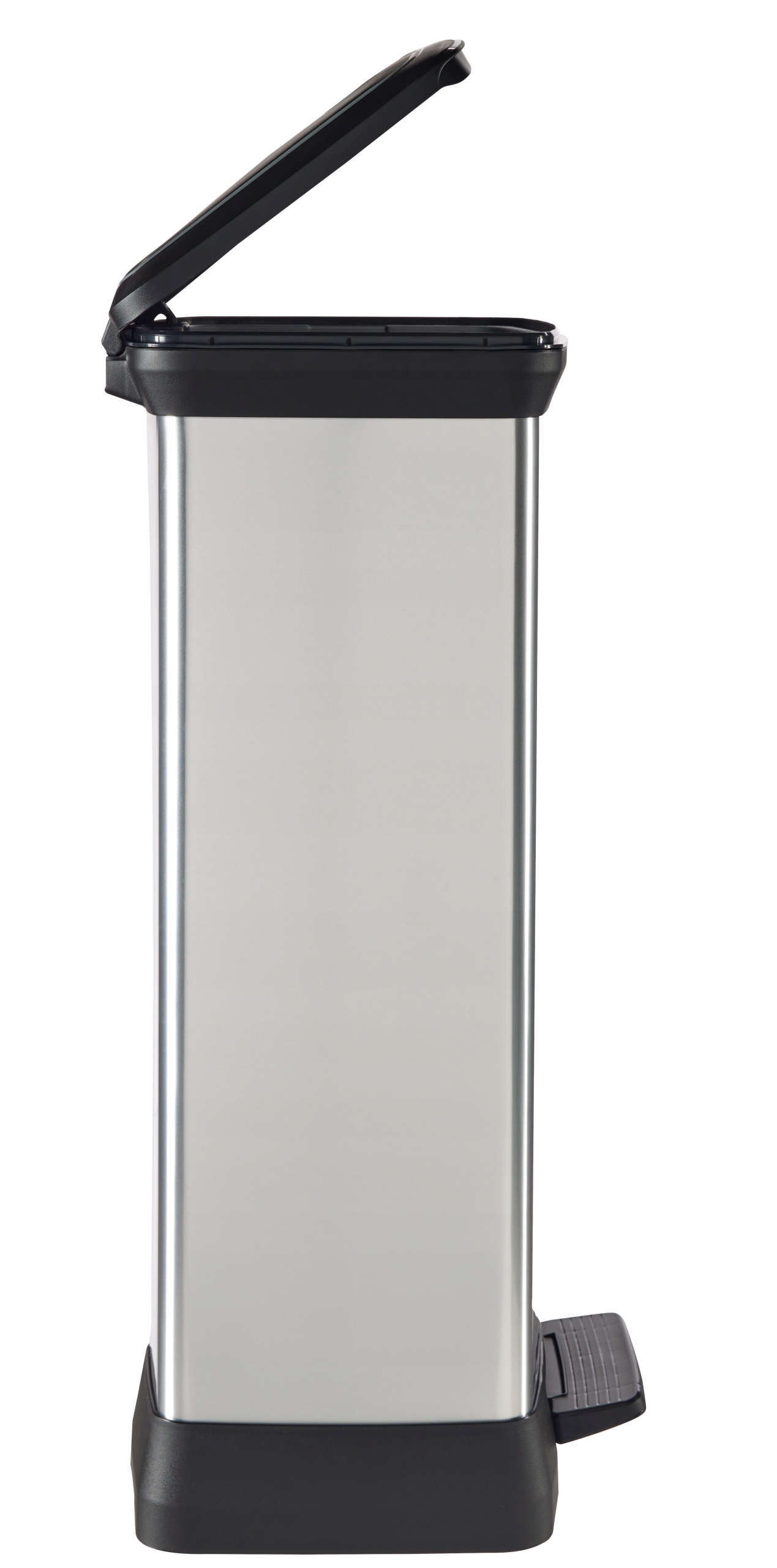 Kosz na śmieci 50L Curver Deco Bin, metalizowany