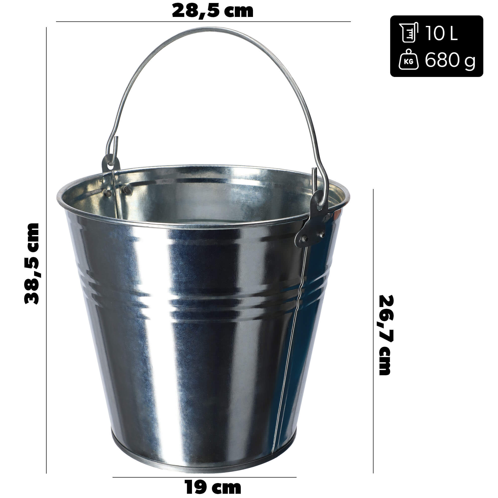 Wiadro ogrodowe ocynkowane Ruby 10L