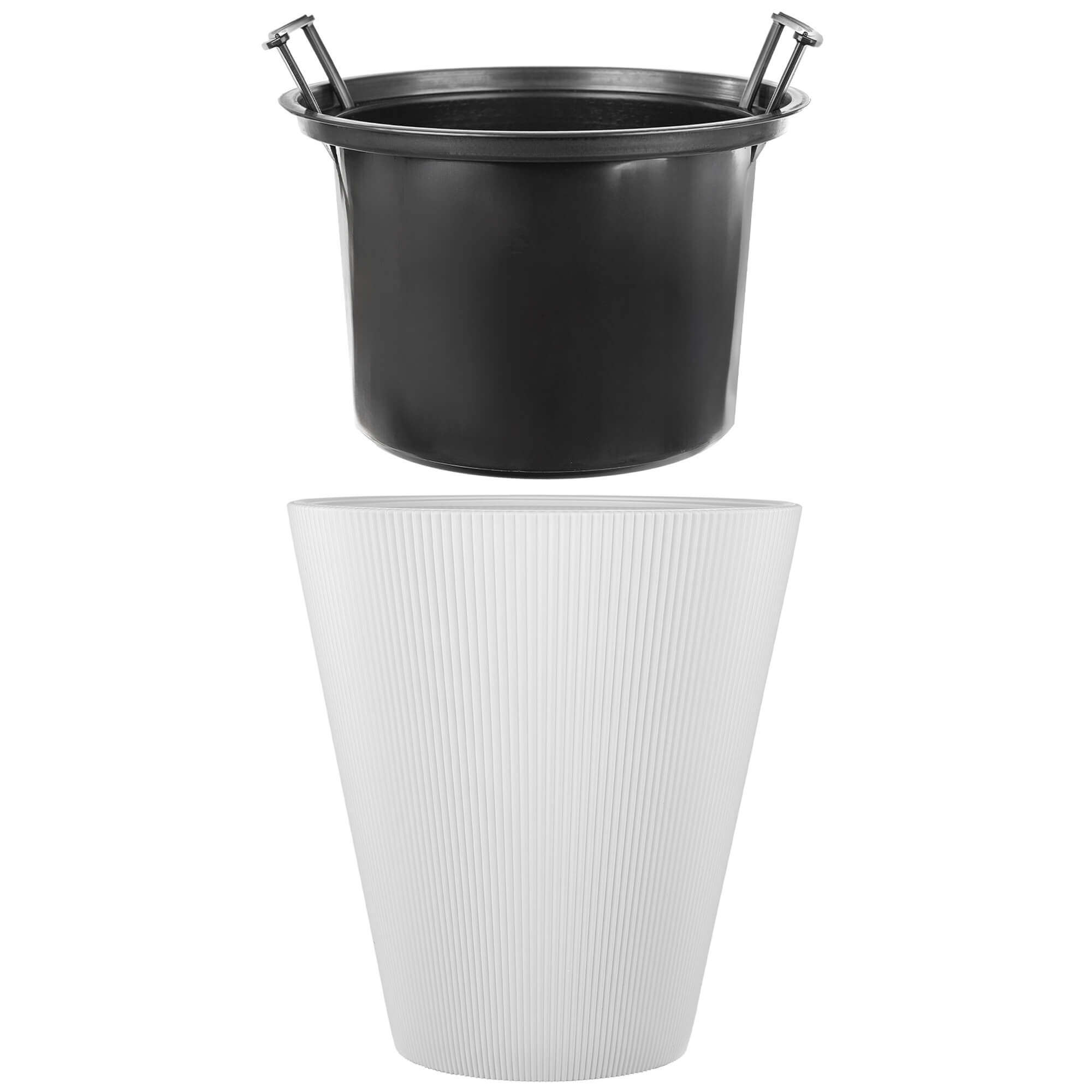 Doniczka Linea 30 cm, biała, 1 szt.
