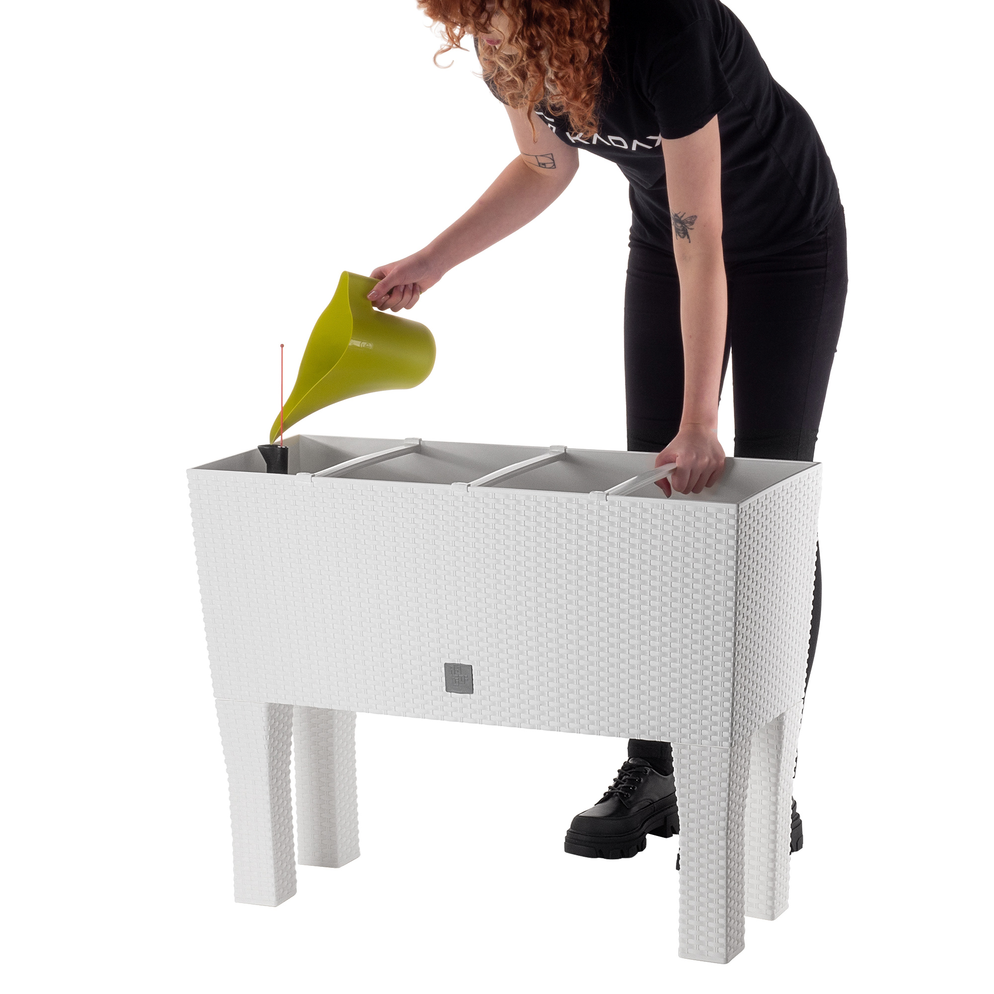 Doniczka z systemem nawadniania Trikala 80 cm, biała