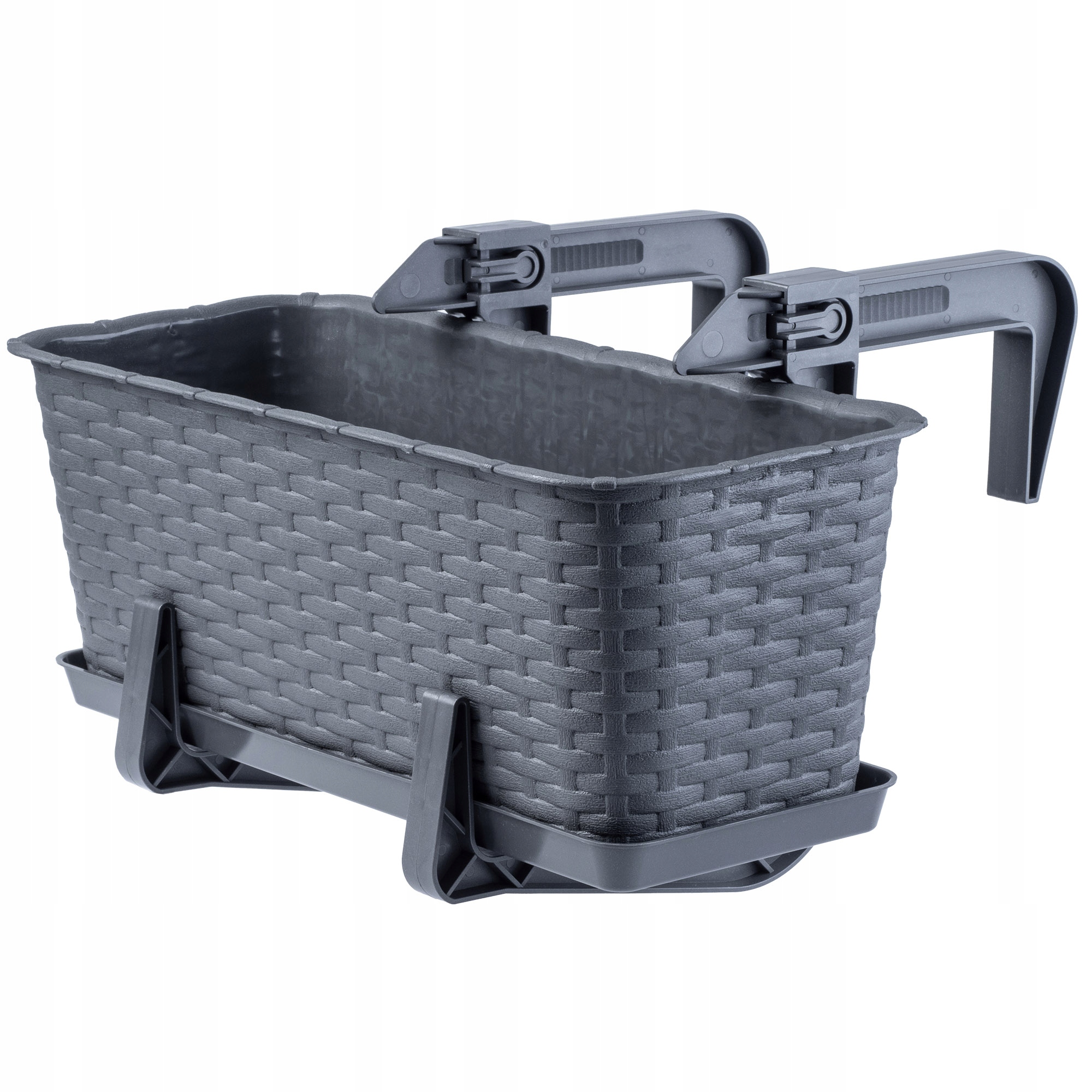 Skrzynka balkonowa z podstawką i uchwytami 40 + 60cm, 2 szt.