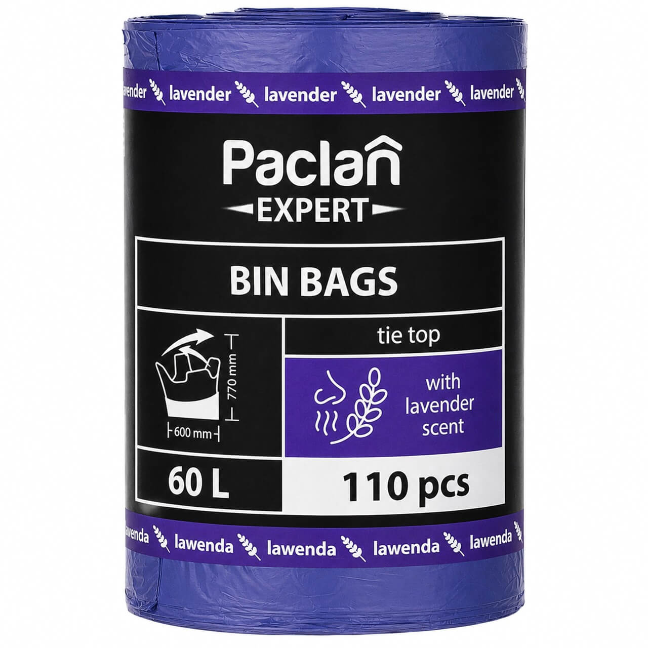 Paclan Expert Worki zapachowe fioletowe Multitop 60L 110 szt.
