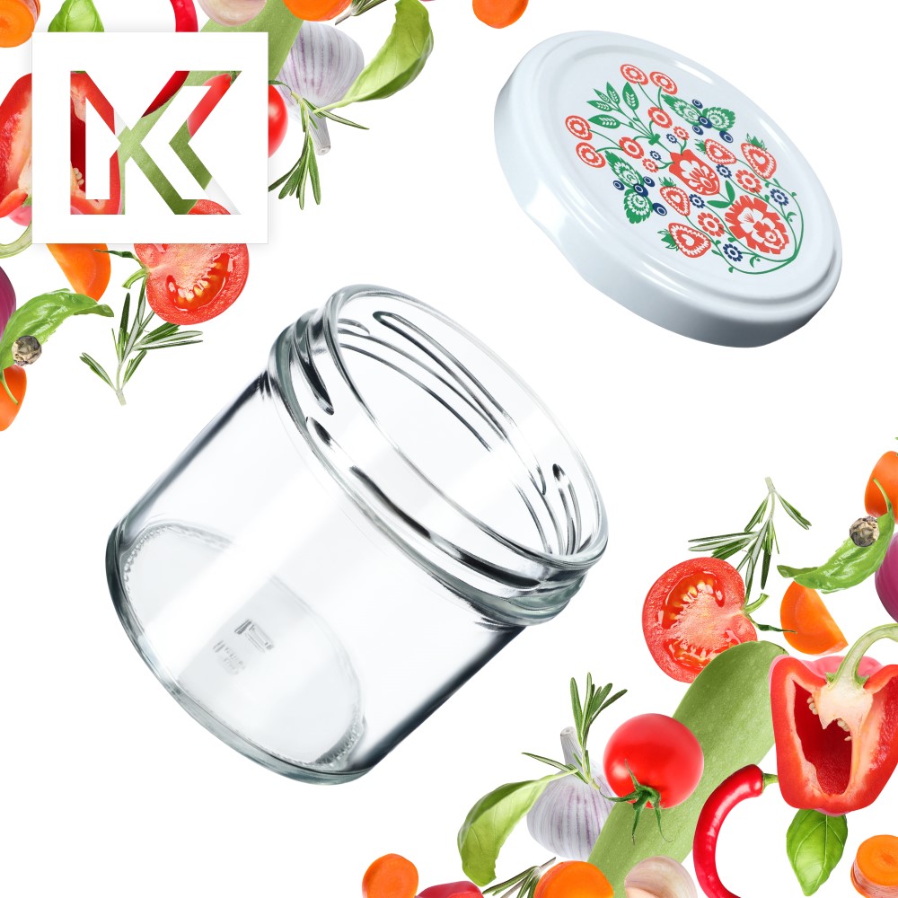 Słoiki Vigo 140ml 20szt fi 66 mm + wieczko "Folklor"