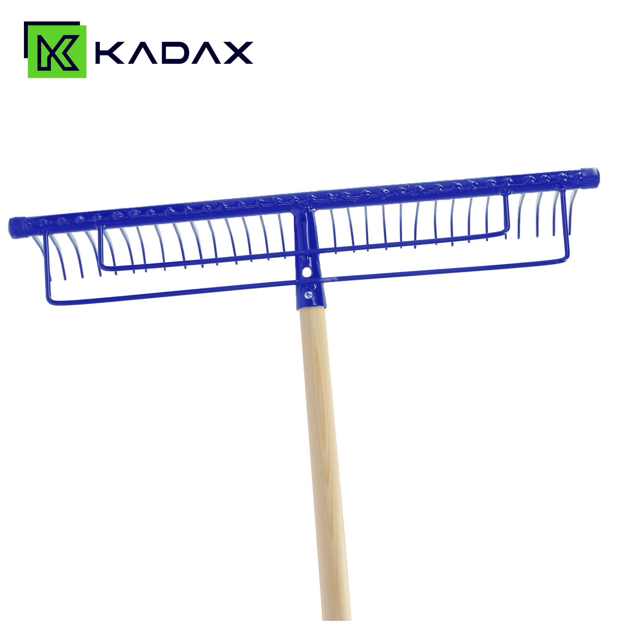 Grabie do trawy metalowe 60 x 153 cm, niebieskie