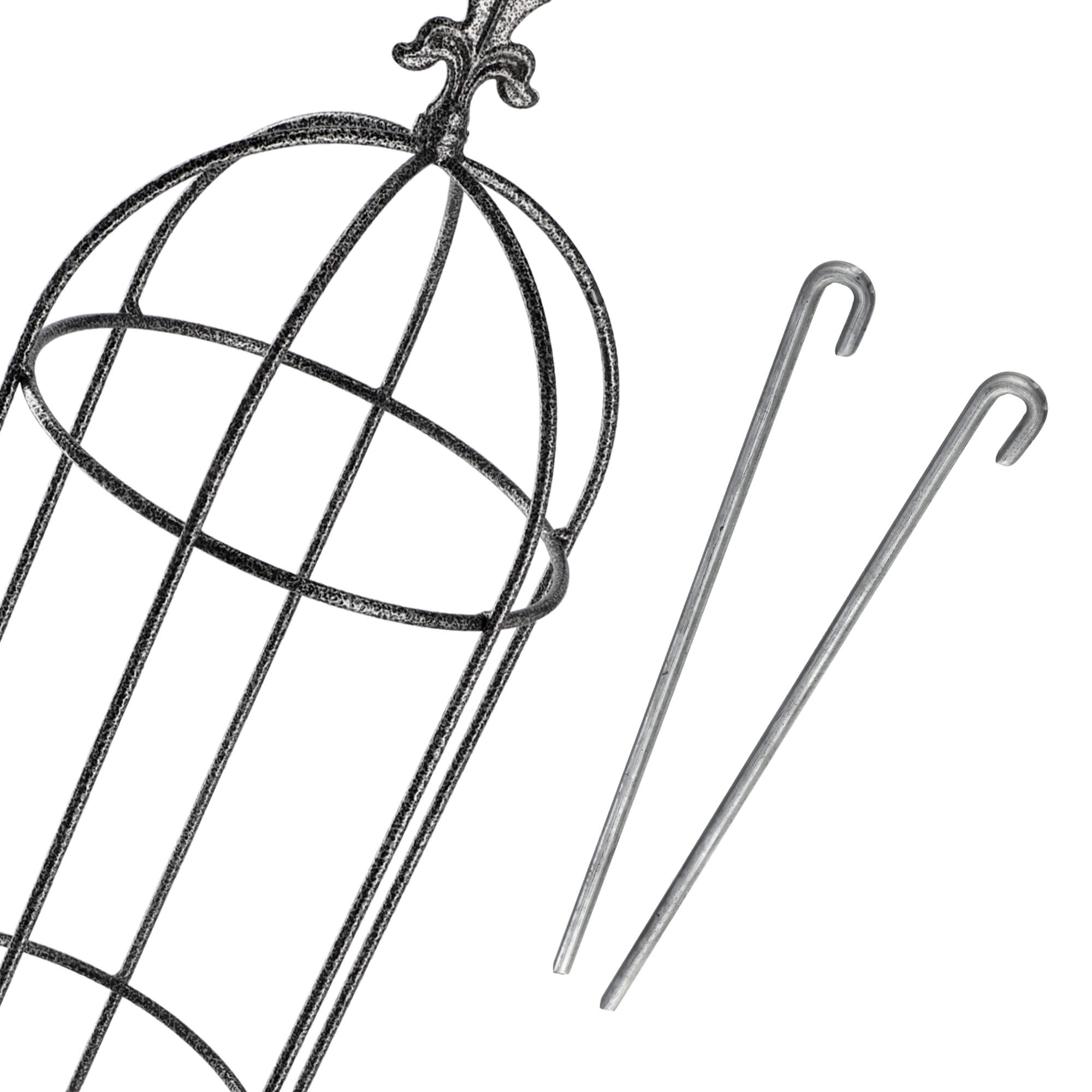 Obelisk ogrodowy na kwiaty metalowy Toara 100 x 30 cm