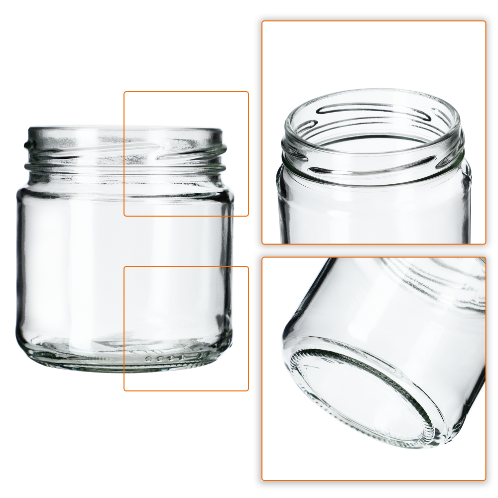 Słoiki na przetwory Lerma 200ml 20szt fi 66 mm + wieczka "Pszczoły"