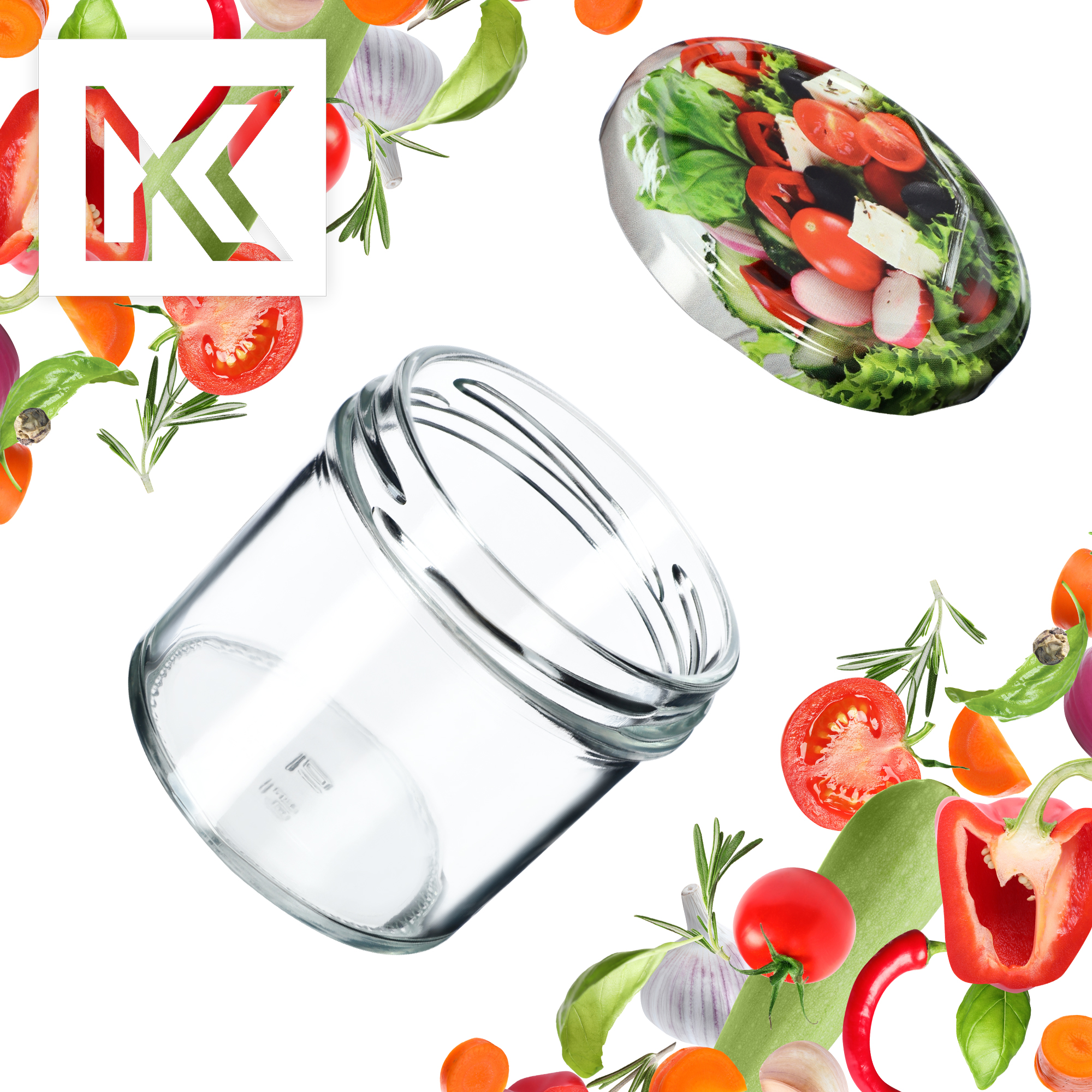 Słoiki Vigo 140ml 10szt fi 66 mm + wieczko "Mix warzyw"