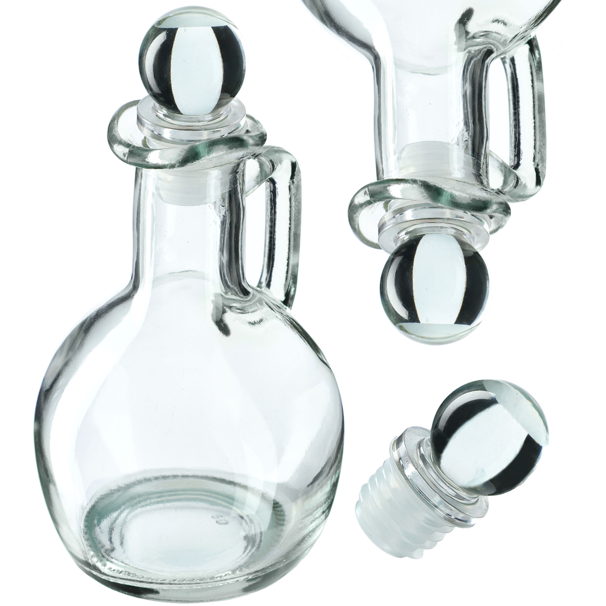 Zestaw szklanych butelek Renaro z uchem 100ml 2szt.