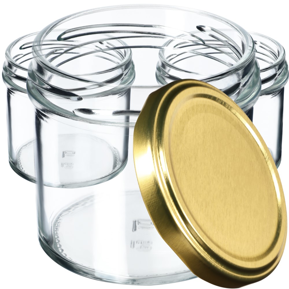 Słoiki Vigo 140ml 100szt fi 66 mm + wieczko złote