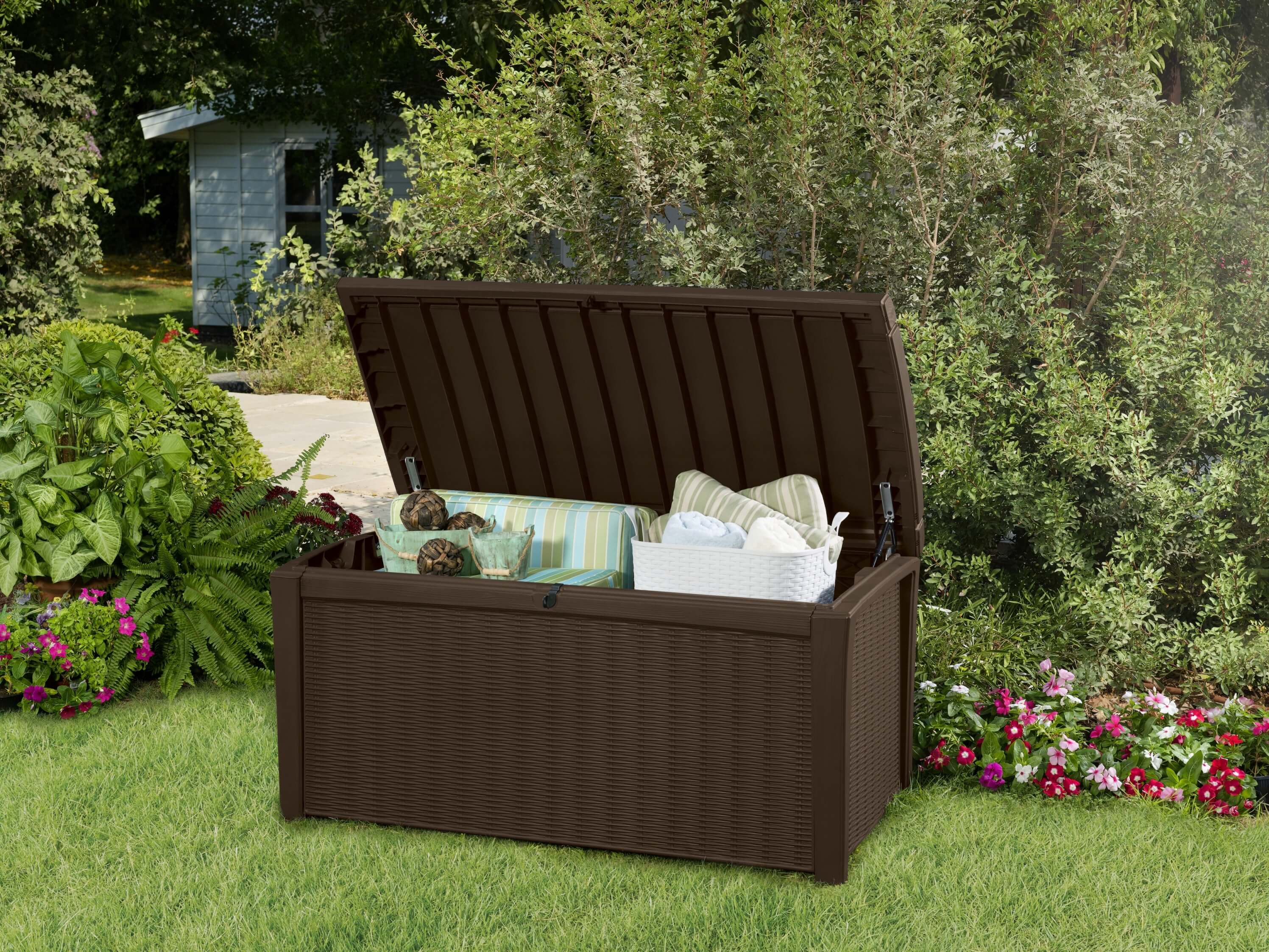 Skrzynia ogrodowa Keter Borneo Storage Box 416L, brąz