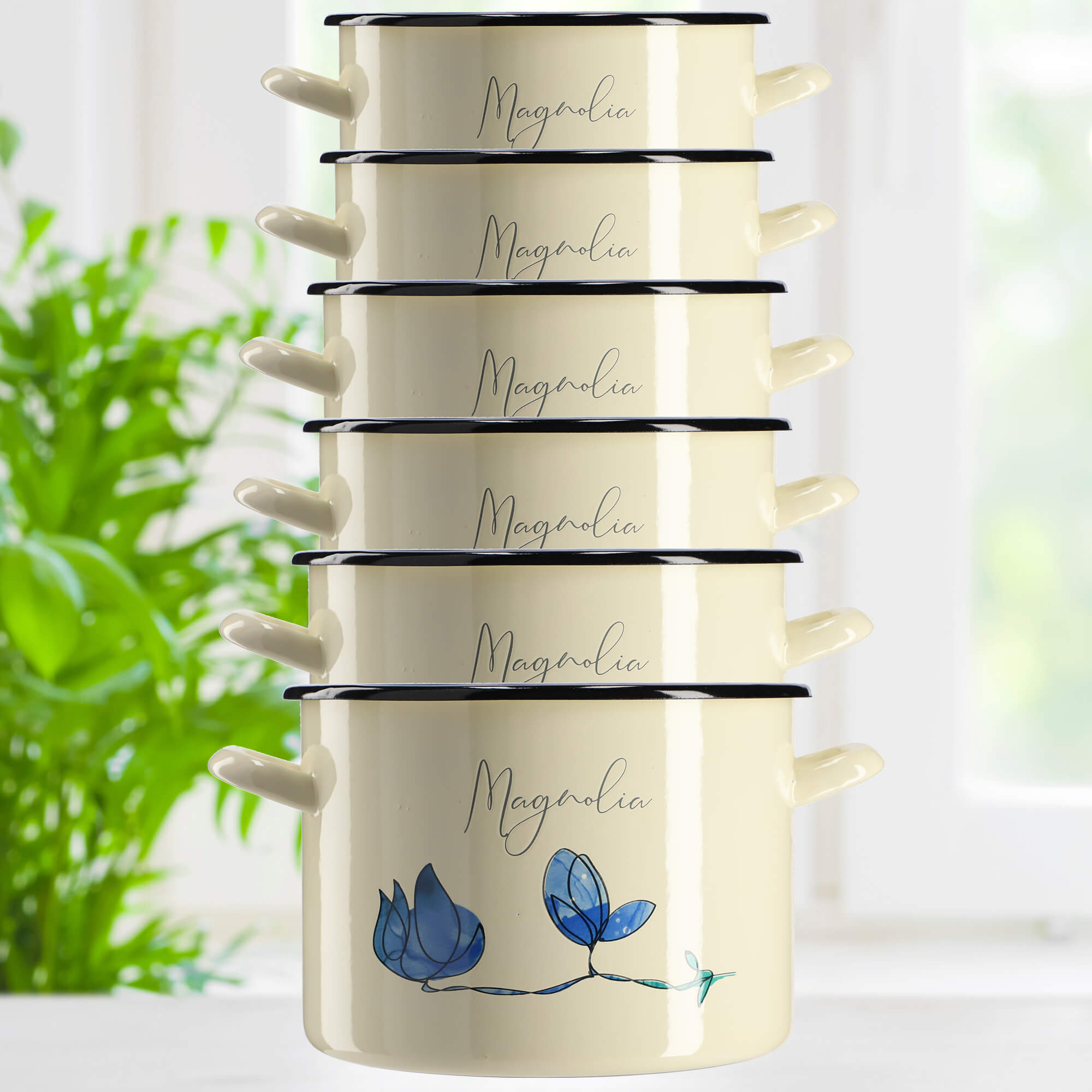 Garnek Emaliowany Luca 3.4L, magnolia