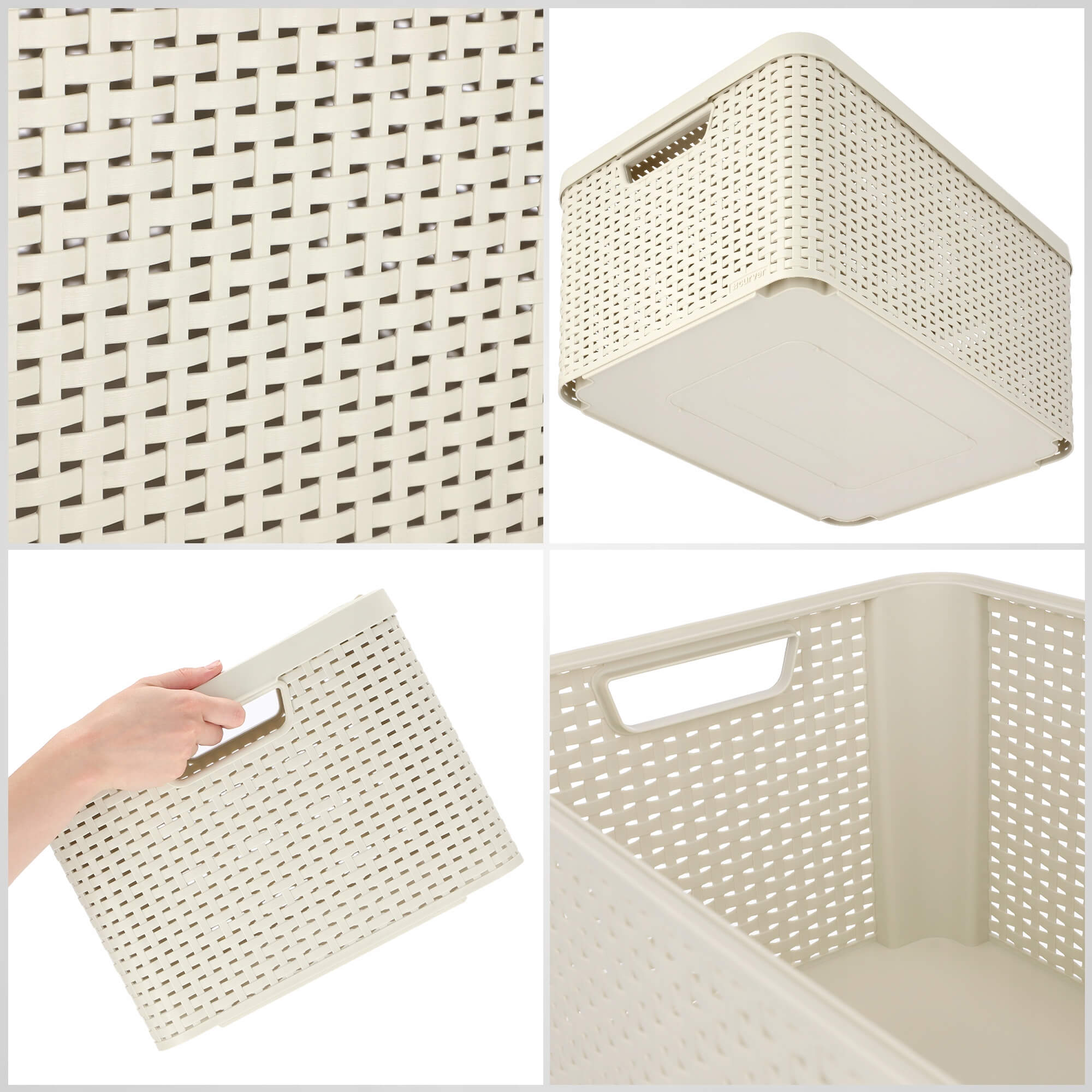 Pojemnik z pokrywą Curver Style 30L, beżowy
