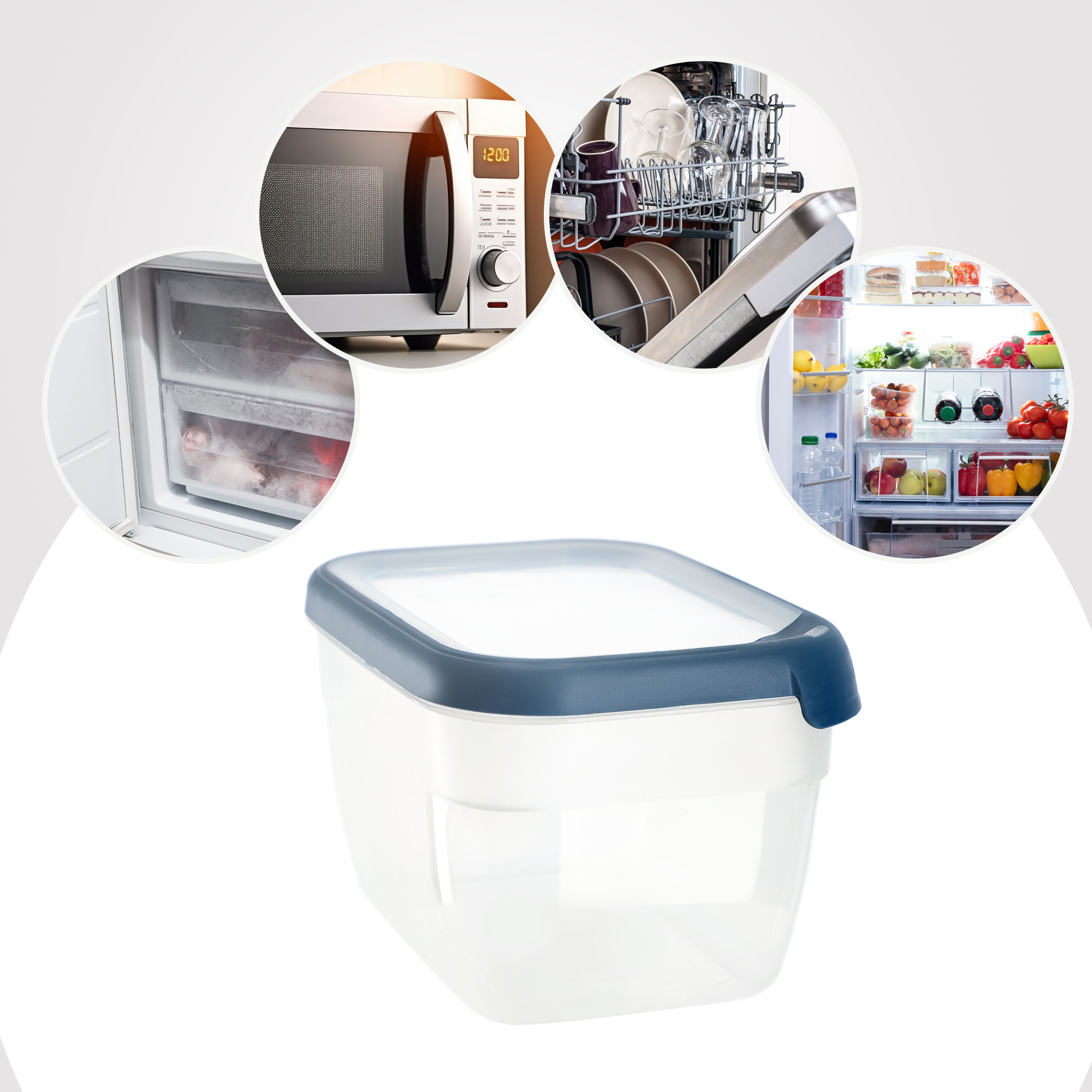 Pojemnik prostokątny 2.4L Curver Grand Chef Line, niebieski