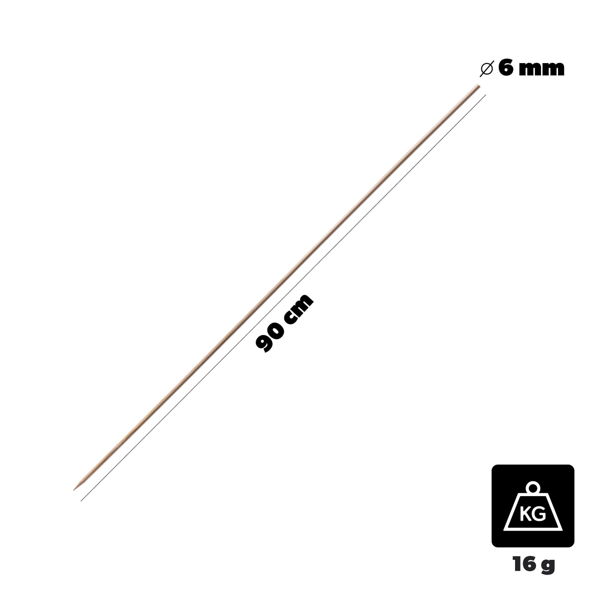 Bambusowe tyczki do roślin Panon 90 cm x 6 mm naturalne 50 szt.