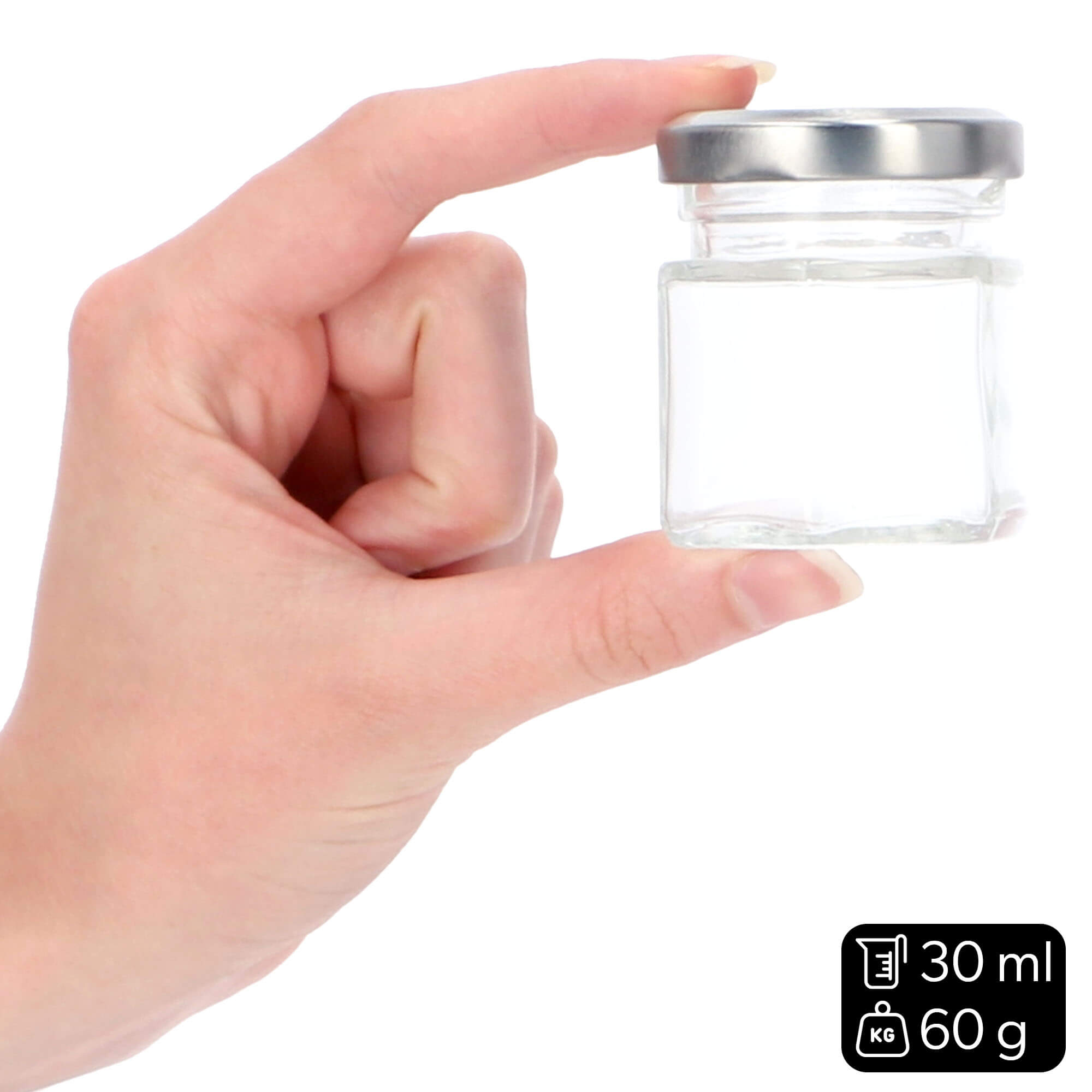 Słoik na przyprawy Yenne Yenne z zakrętką 6 szt. 30 ml