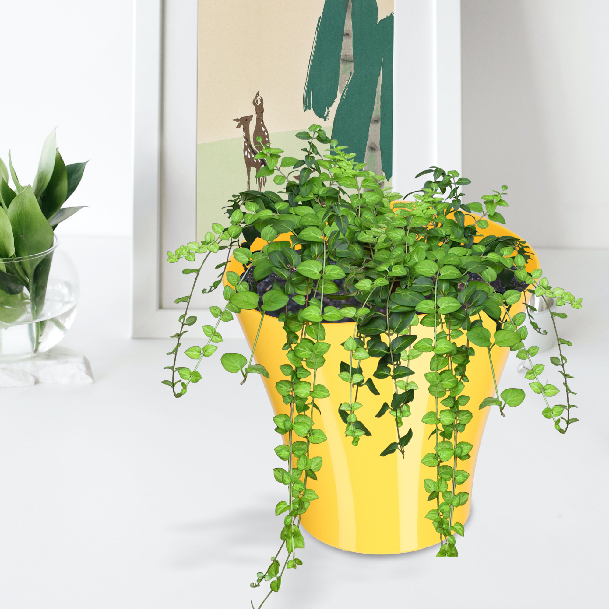 Doniczka na kwiaty Meria 16 cm, żółta