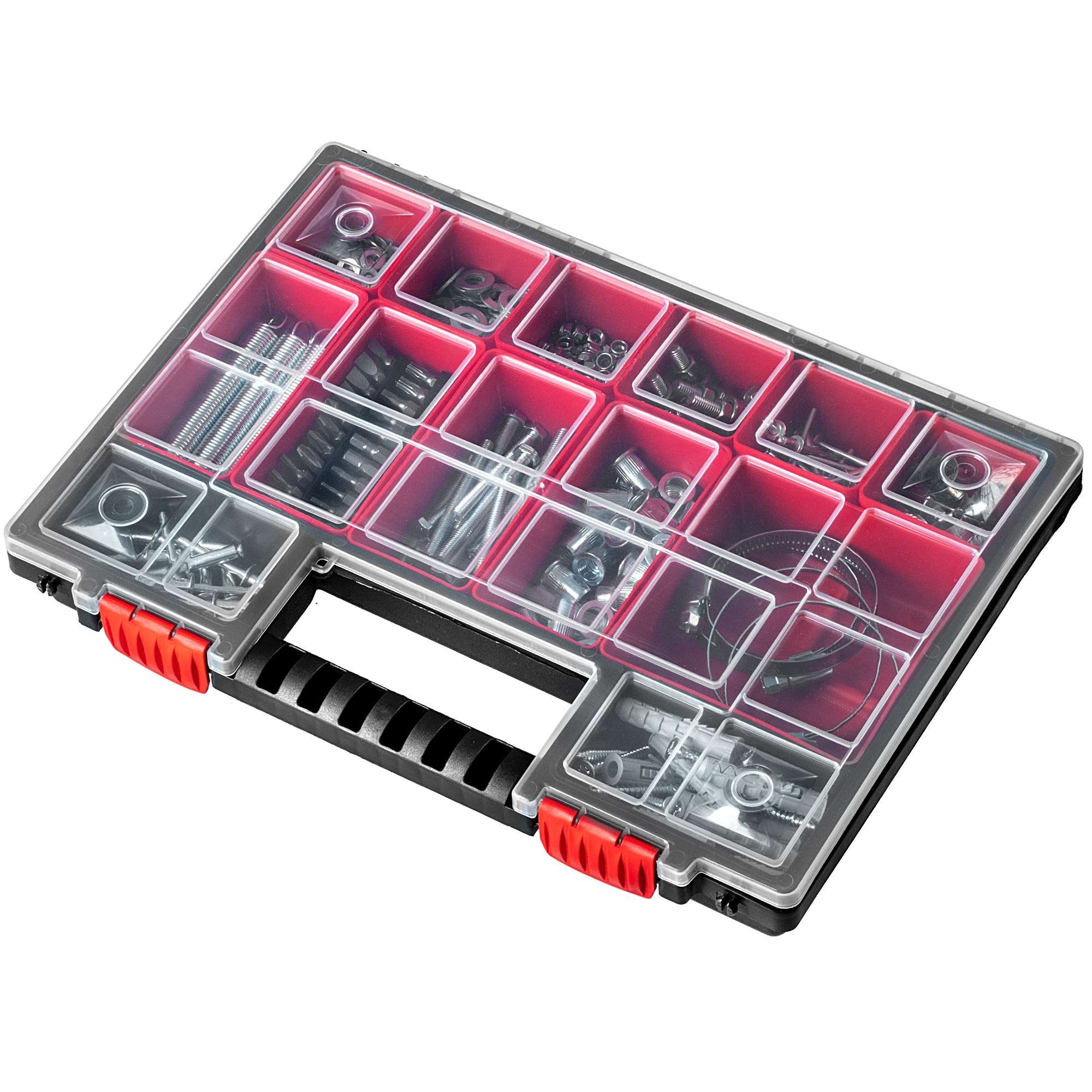 Organizer warsztatowy Berg 34x25 cm, 11 pojemników
