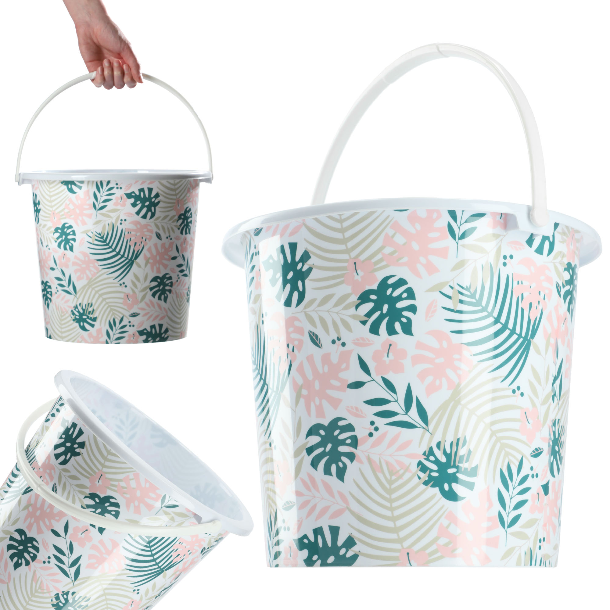 Wiadro plastikowe Ars 10L liście