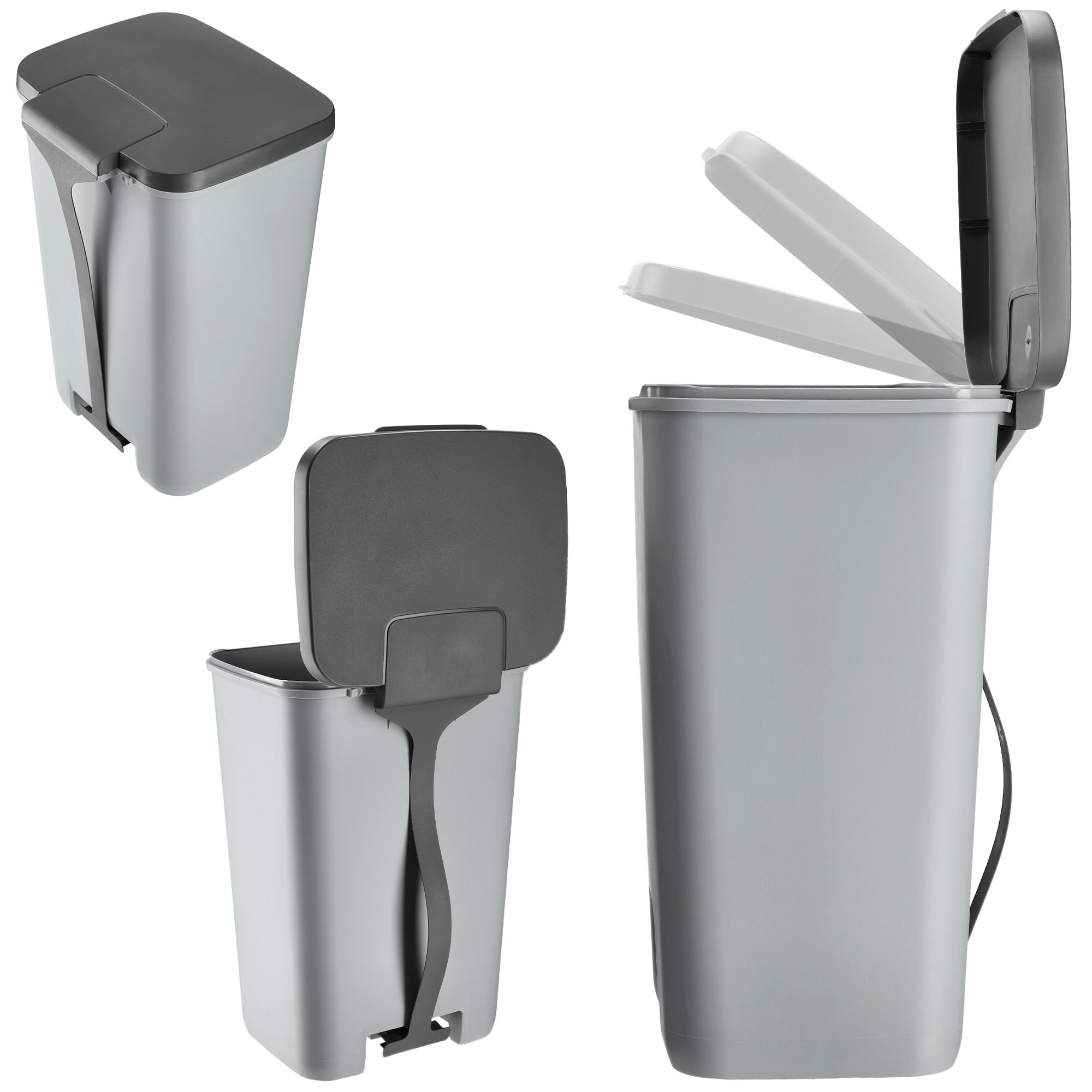 Kosz na śmieci Curver Essentials 40L, szary