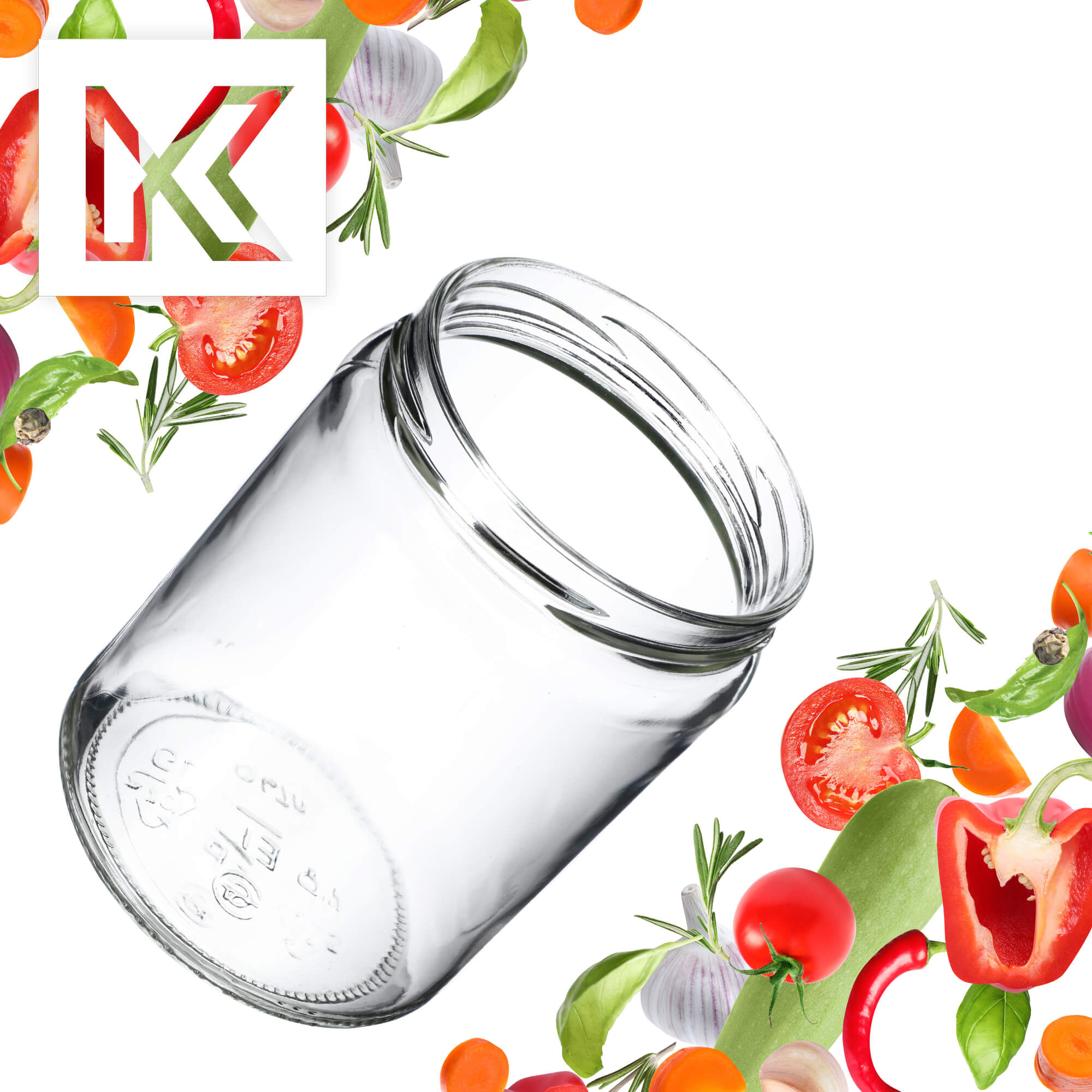 Słoiki na przetwory Maki 540ml fi 82 mm 16szt + wieczka "Drób"