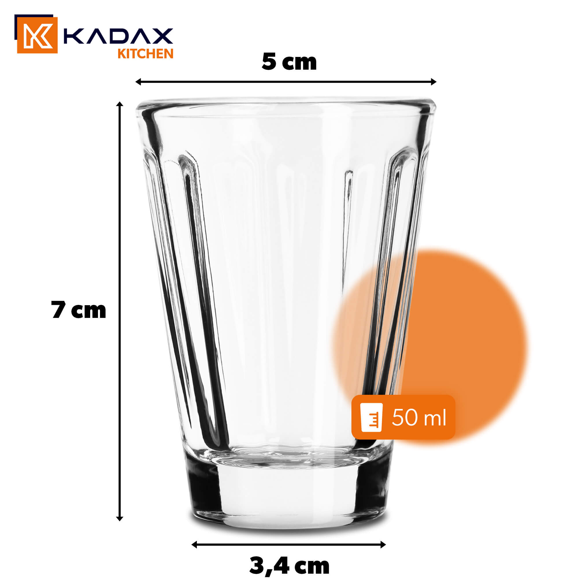 Kieliszki do wódki 50 ml, 12 szt.
