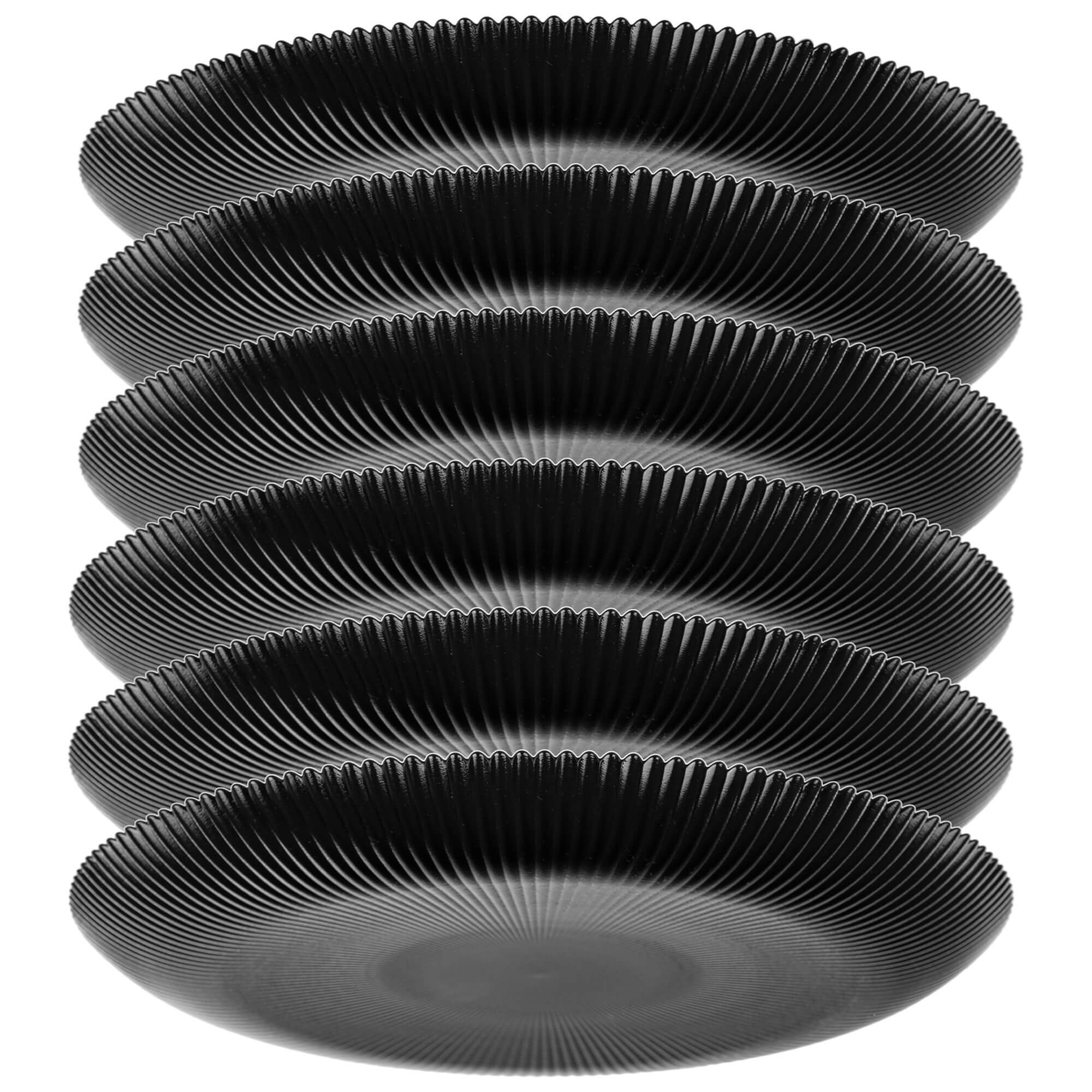 Talerz płytki Regno 26.5 cm czarny 6 szt.